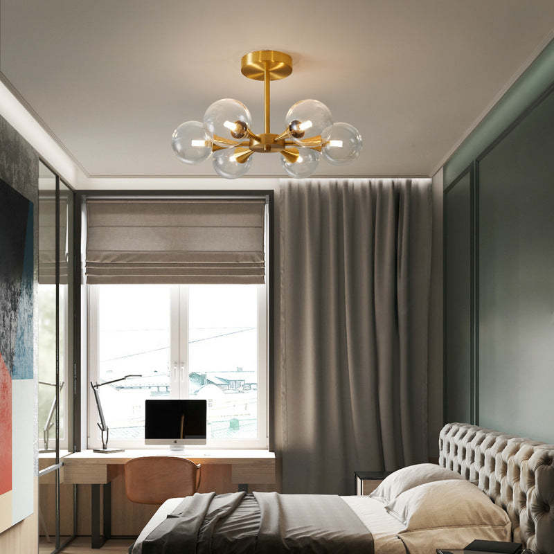 Valentina Contemporary Flush Mount Ceiling Light, Glass Bubble - Neutralighting
