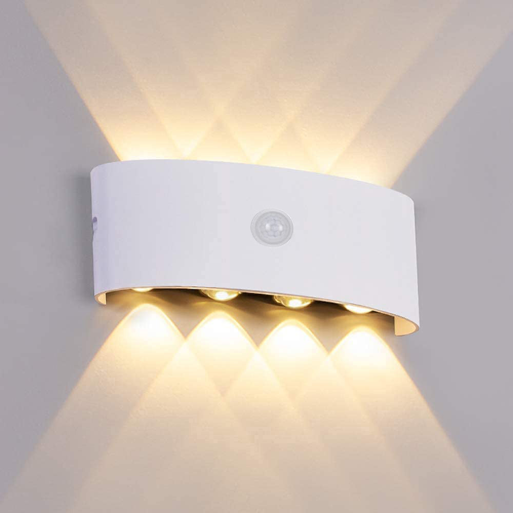Ray Modern Simple Metal/Acrylic Fixtures Up And Down LED Light Wall Lamp, Black/White - Neutralighting
