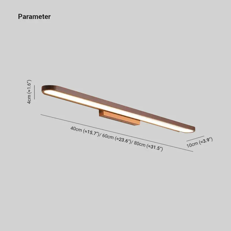 Luxa Modern Metal Wall Lamp Mirror Front, Curved, Black/Coffee - Neutralighting