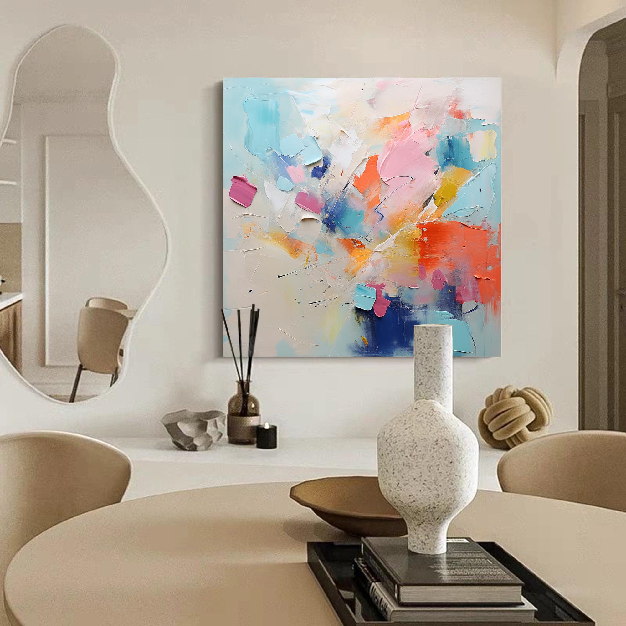 Abstract Canvas Art AB193 - Neutralighting