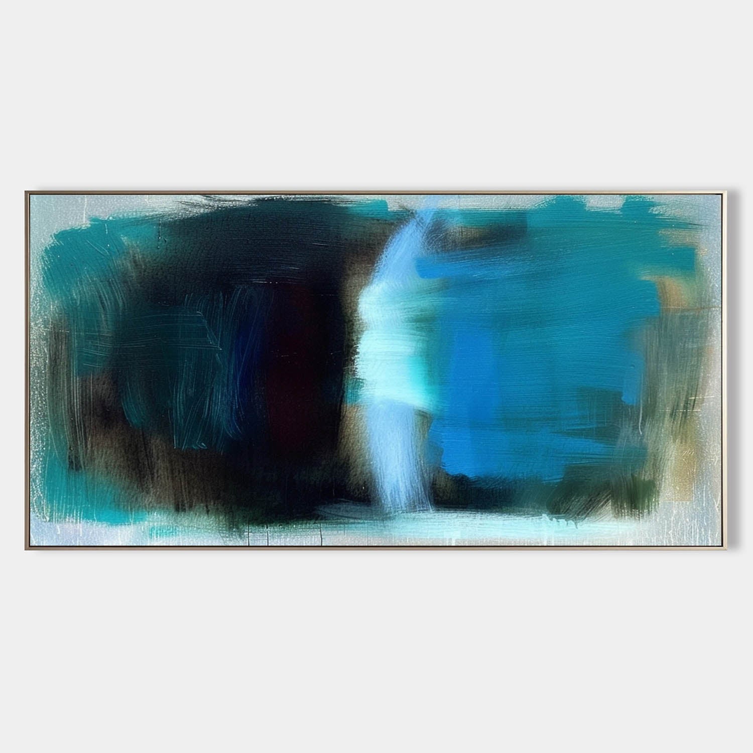 Wall Art Layered Gradient Blue Abstract