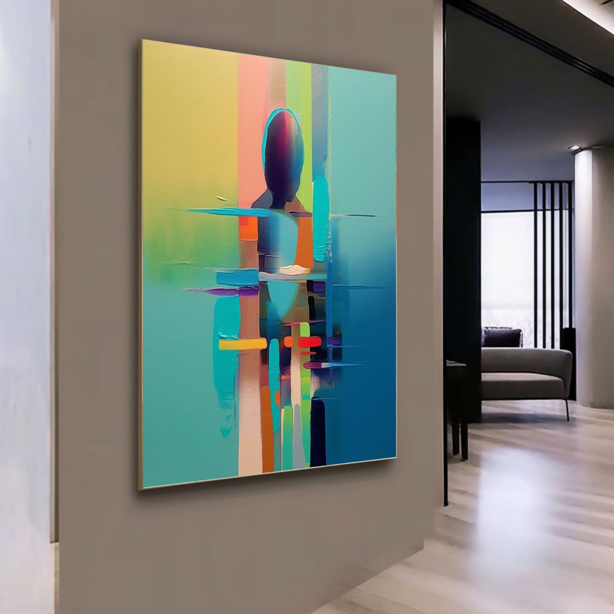 Wall Art Abstract Nature Palette Serenity Linen