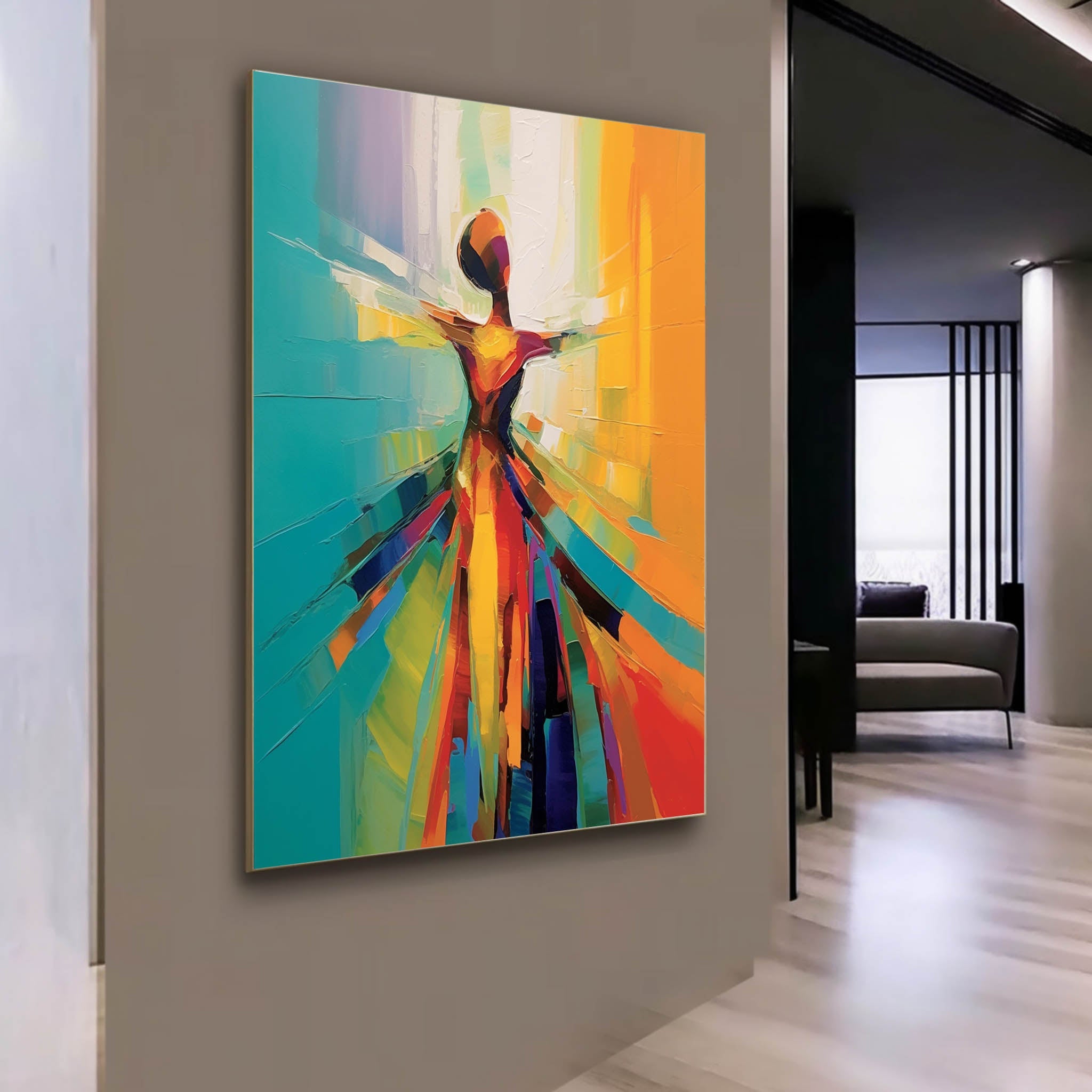 Wall Art Palette Vibrant Abstract Dynamic