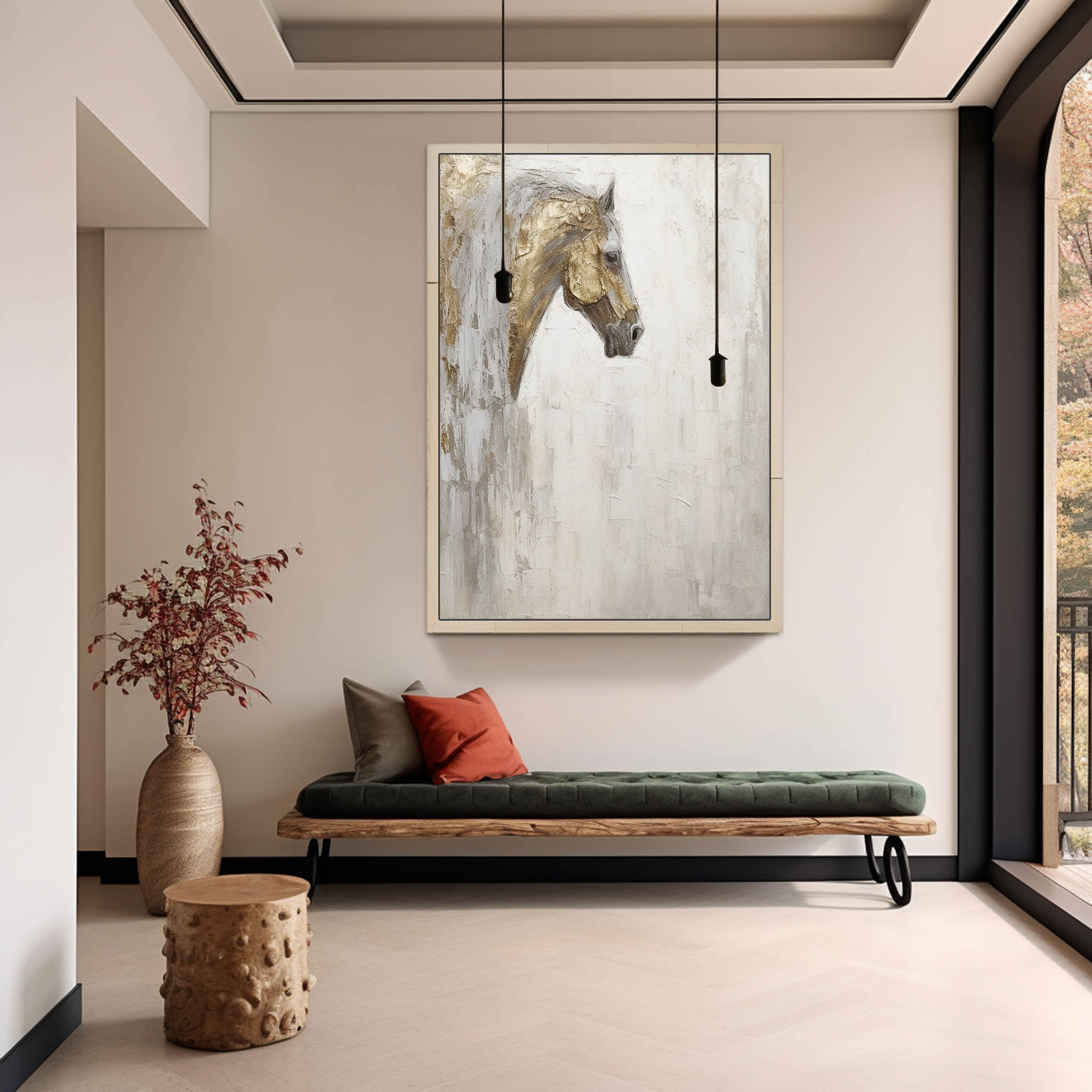 Wall Art Wabi-Sabi Horse Warm Animal Cozy