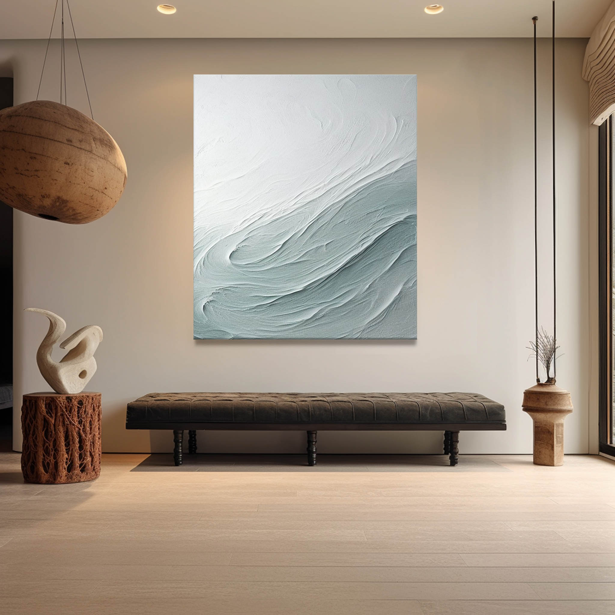Wall Art Wave Minimalist Relief Modern