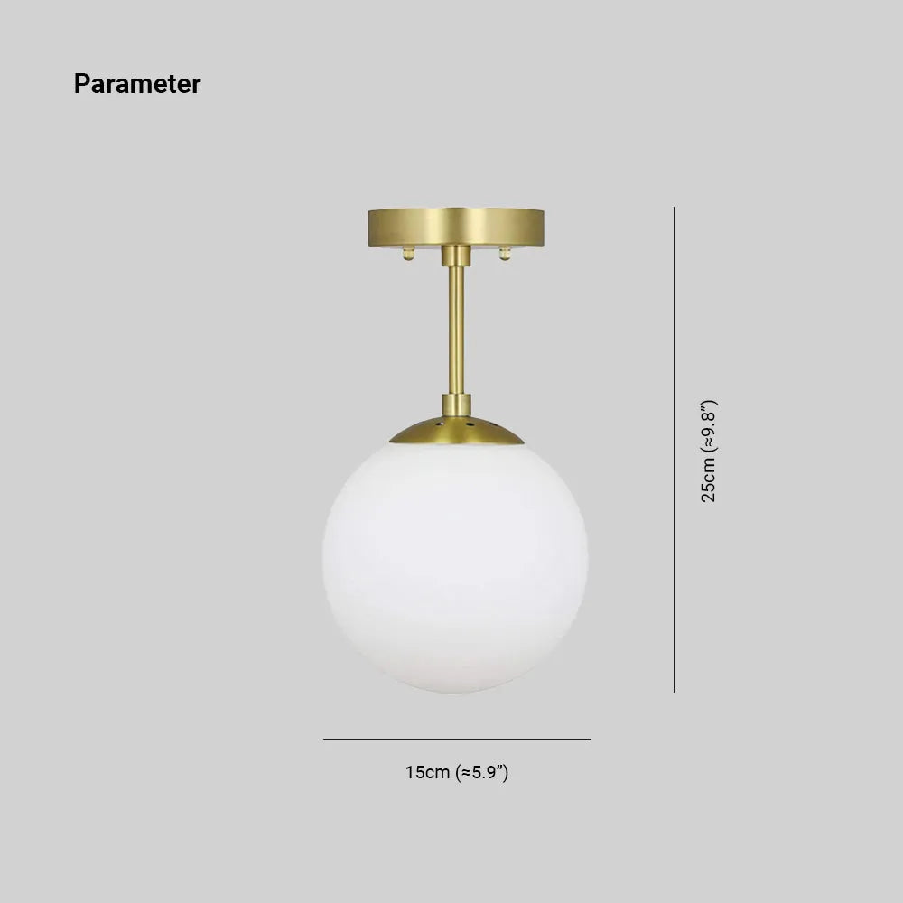 Lore Semi-Flush Mount Ceiling Light Glass - Neutralighting