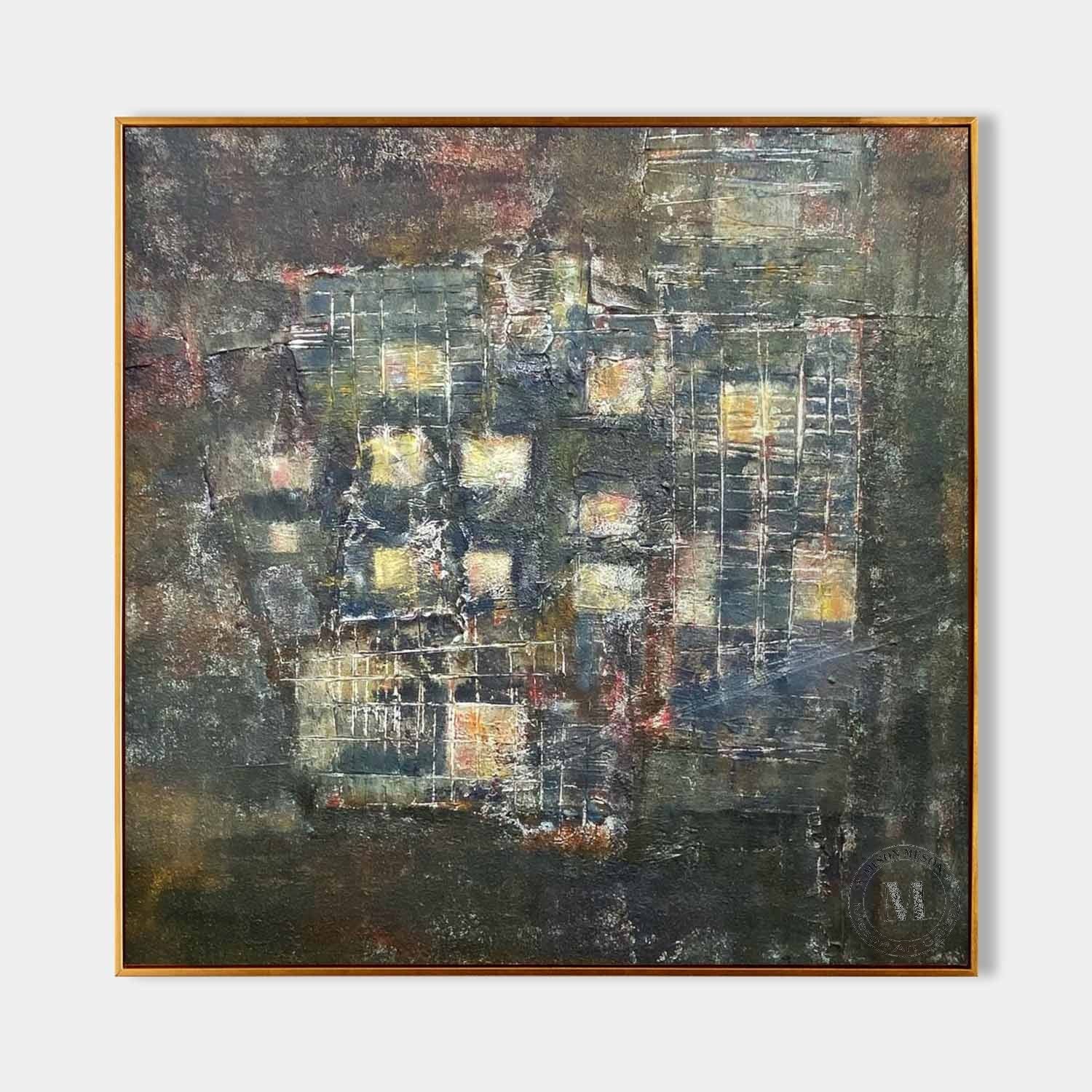 Wall Art Square Abstract Cityscape