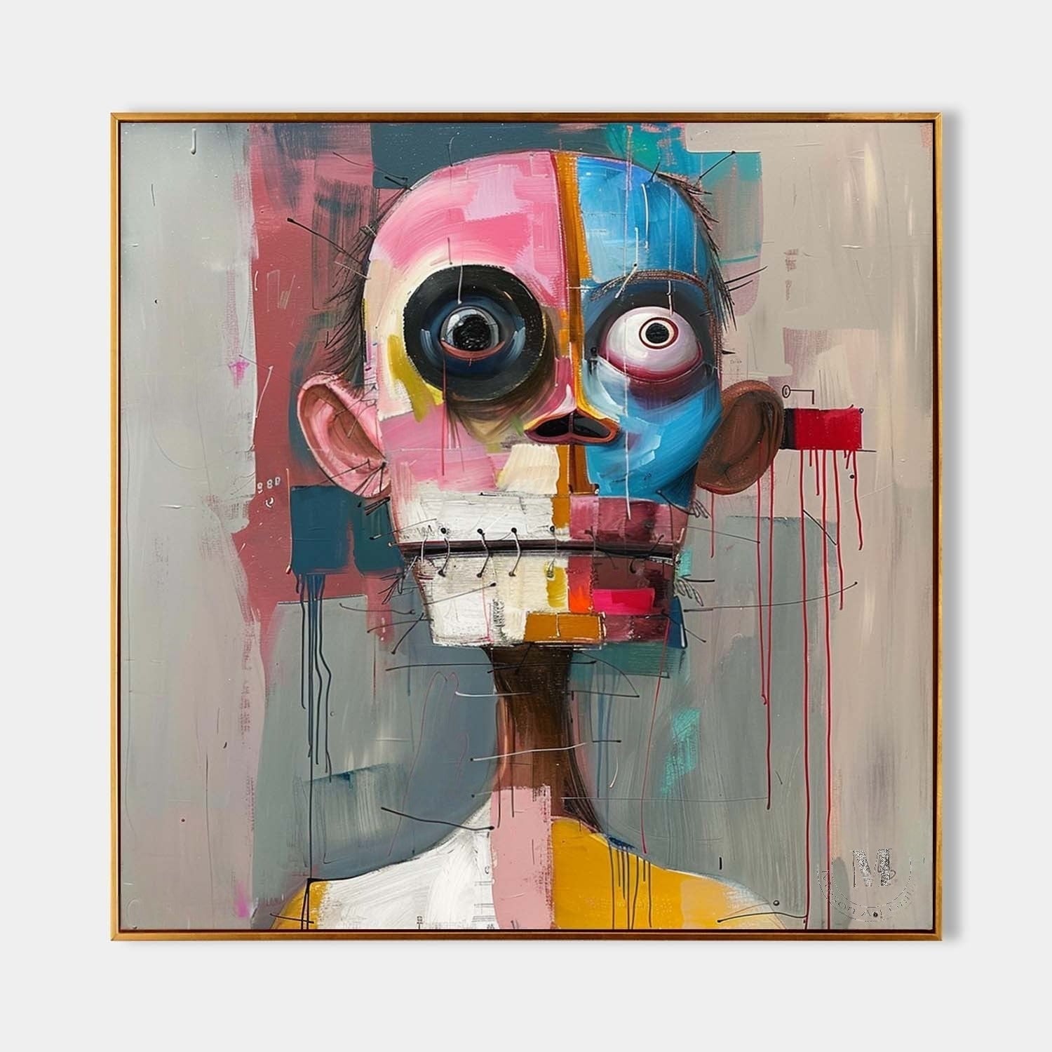Wall Art Square Expressionist Portrait