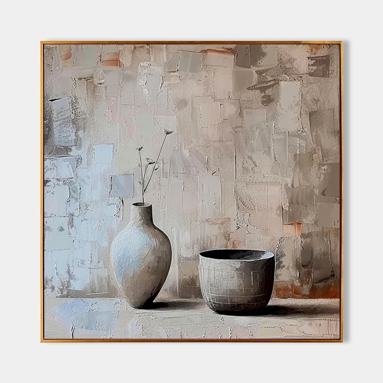 Wall Art Square Wabi-Sabi Still Life Painting