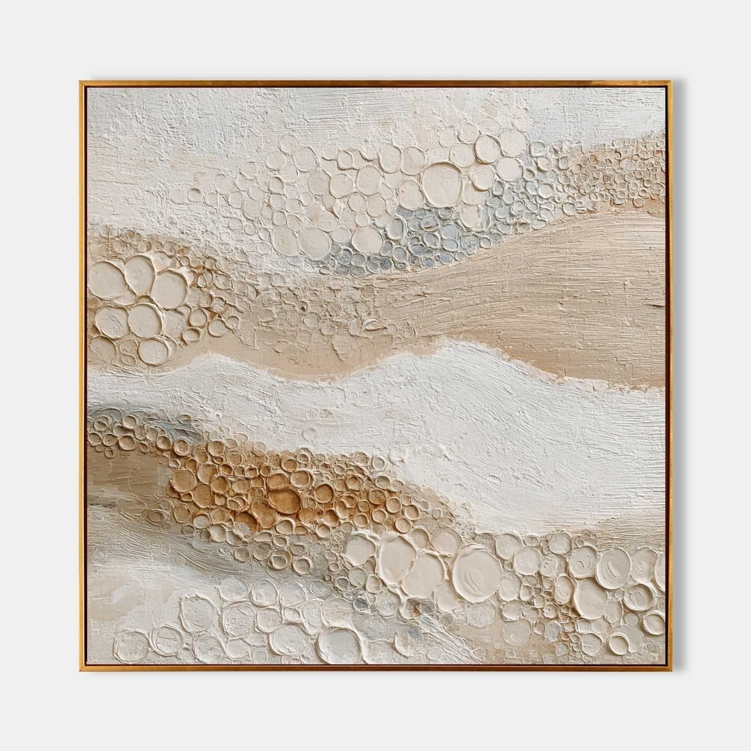 Wall Art Neutral Bubble Textured Wave