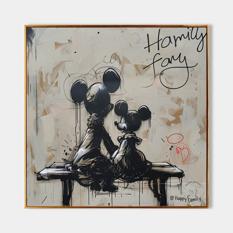 Wall Art Cartoon Mouse Silhouette Cartoon