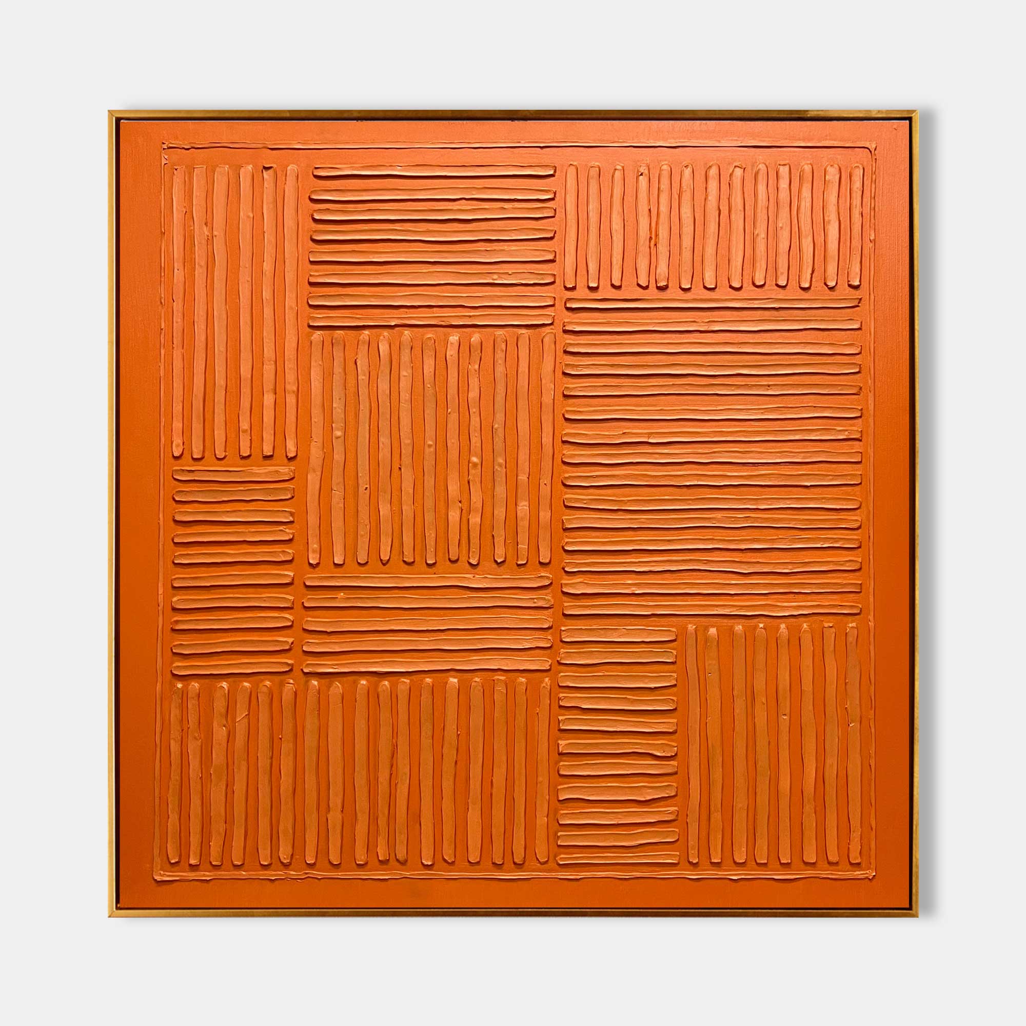 Wall Art Orange Energetic Abstract Chaotic