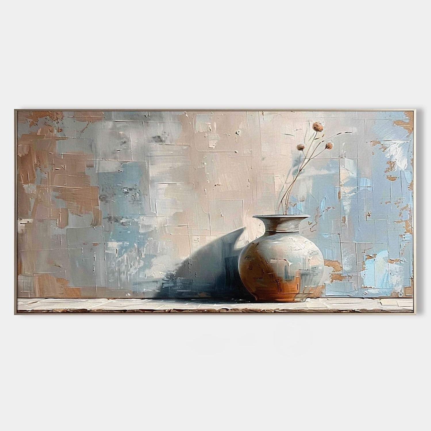 Wall Art Panoramic Ceramic Vase Still Life