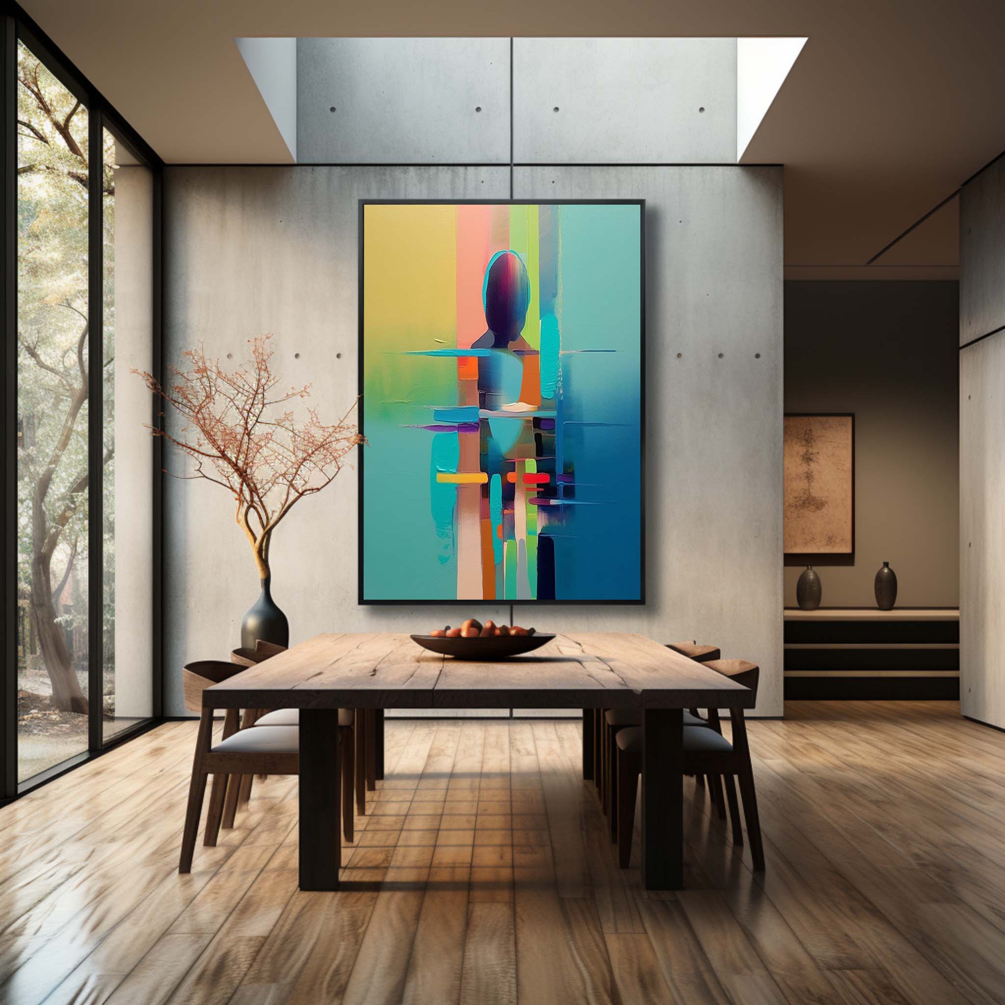 Wall Art Abstract Nature Palette Serenity Linen