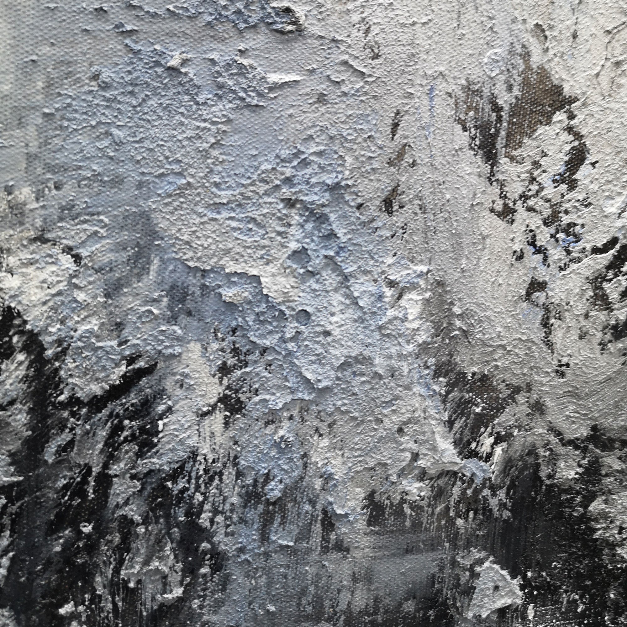 Grey White Abstract Painting