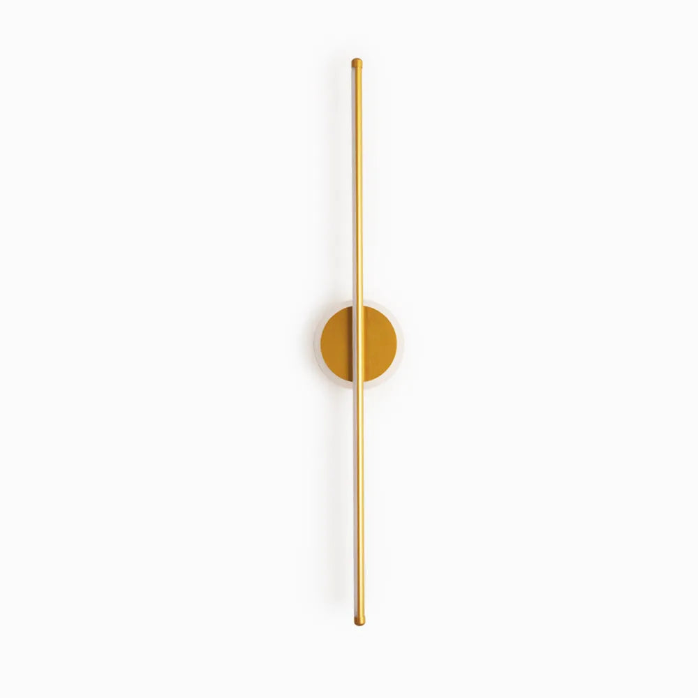 Arisha LED Linear Mirror Front Vanity Wall Lamp, Black/Gold - Neutralighting