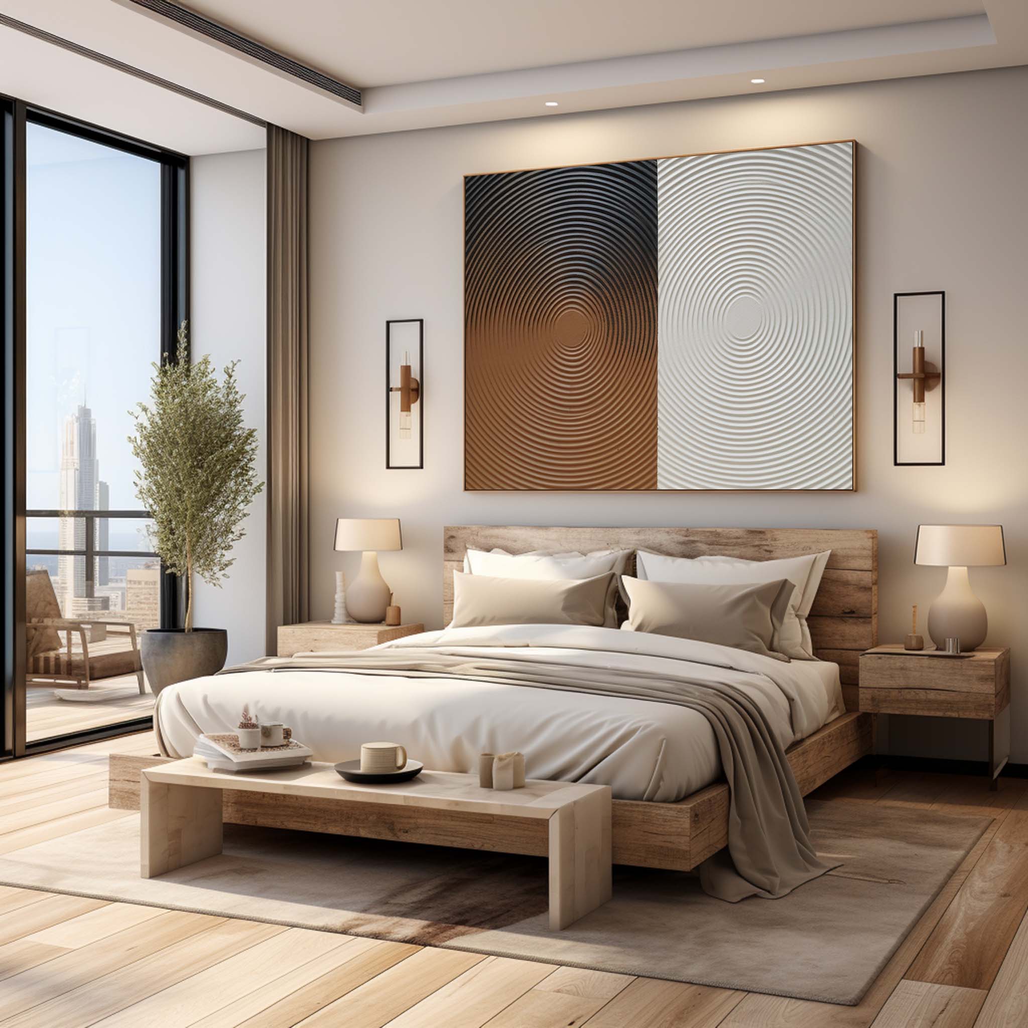 Plaster Art Texture Painting SG239 - Neutralighting