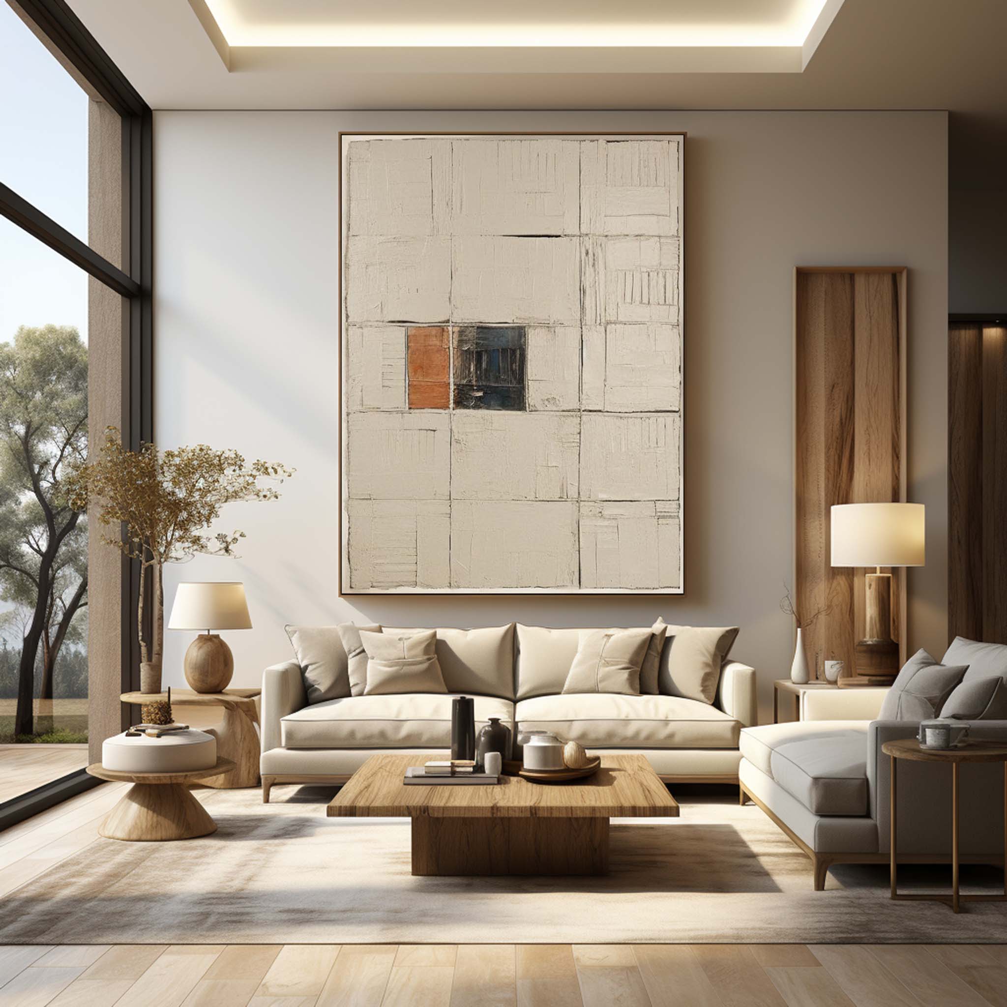 Wall Art Geometric Abstraction Wabi-Sabi Wall