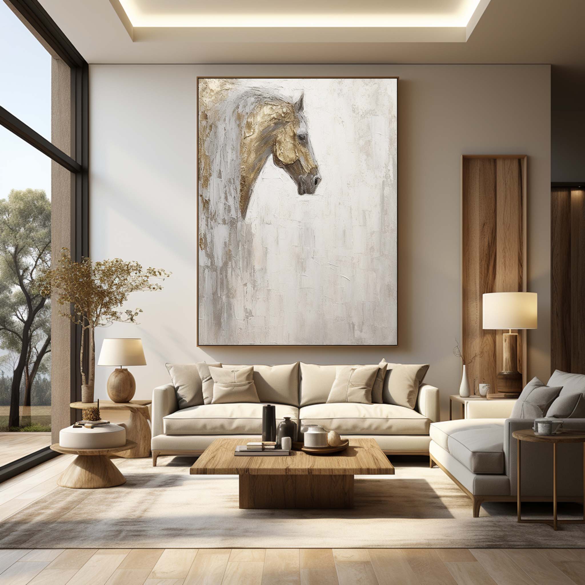 Wall Art Wabi-Sabi Horse Warm Animal Cozy