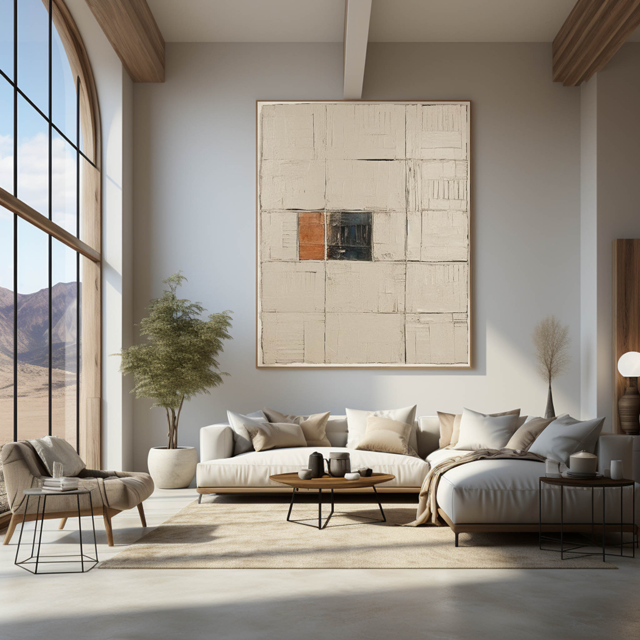 Wall Art Geometric Abstraction Wabi-Sabi Wall