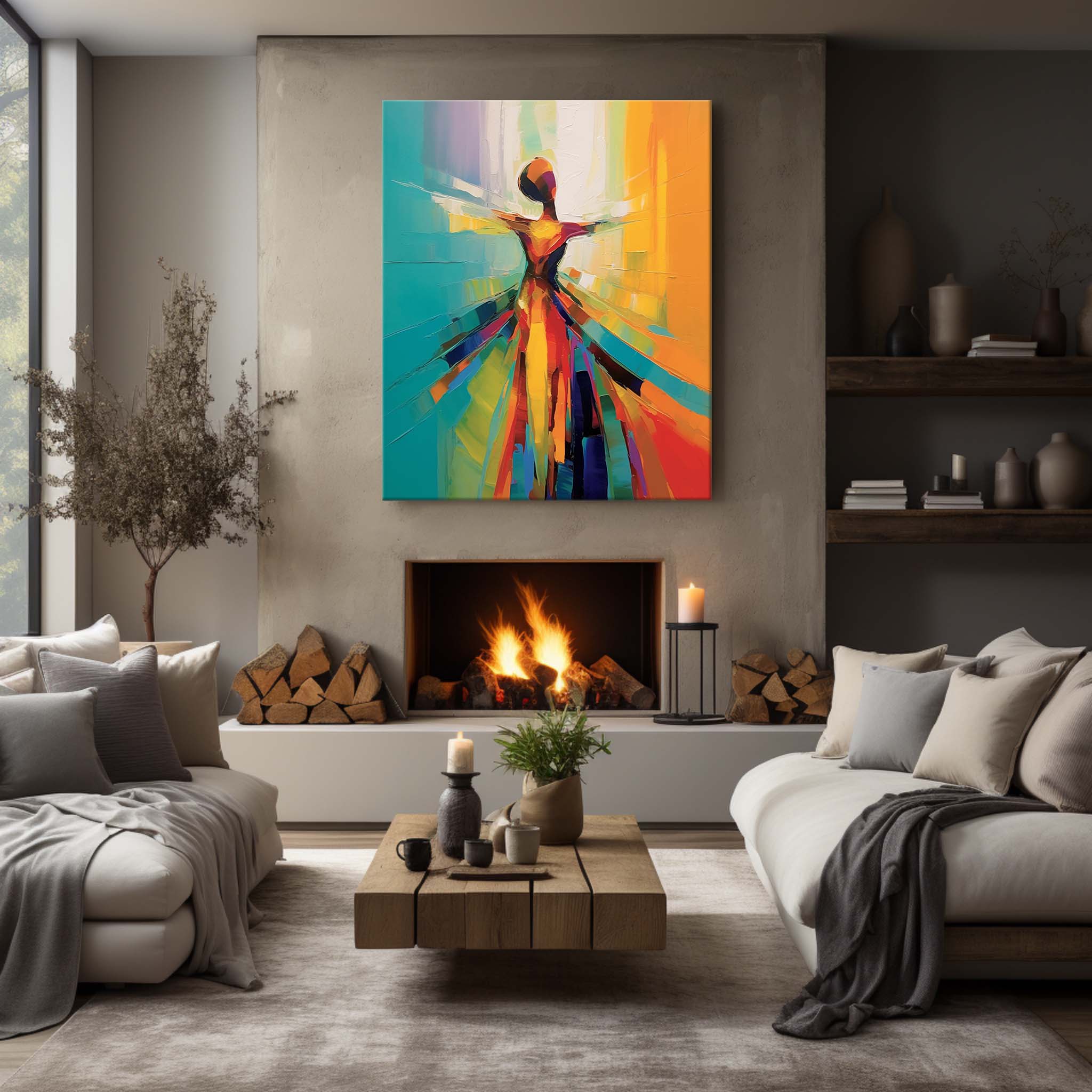 Wall Art Palette Vibrant Abstract Dynamic