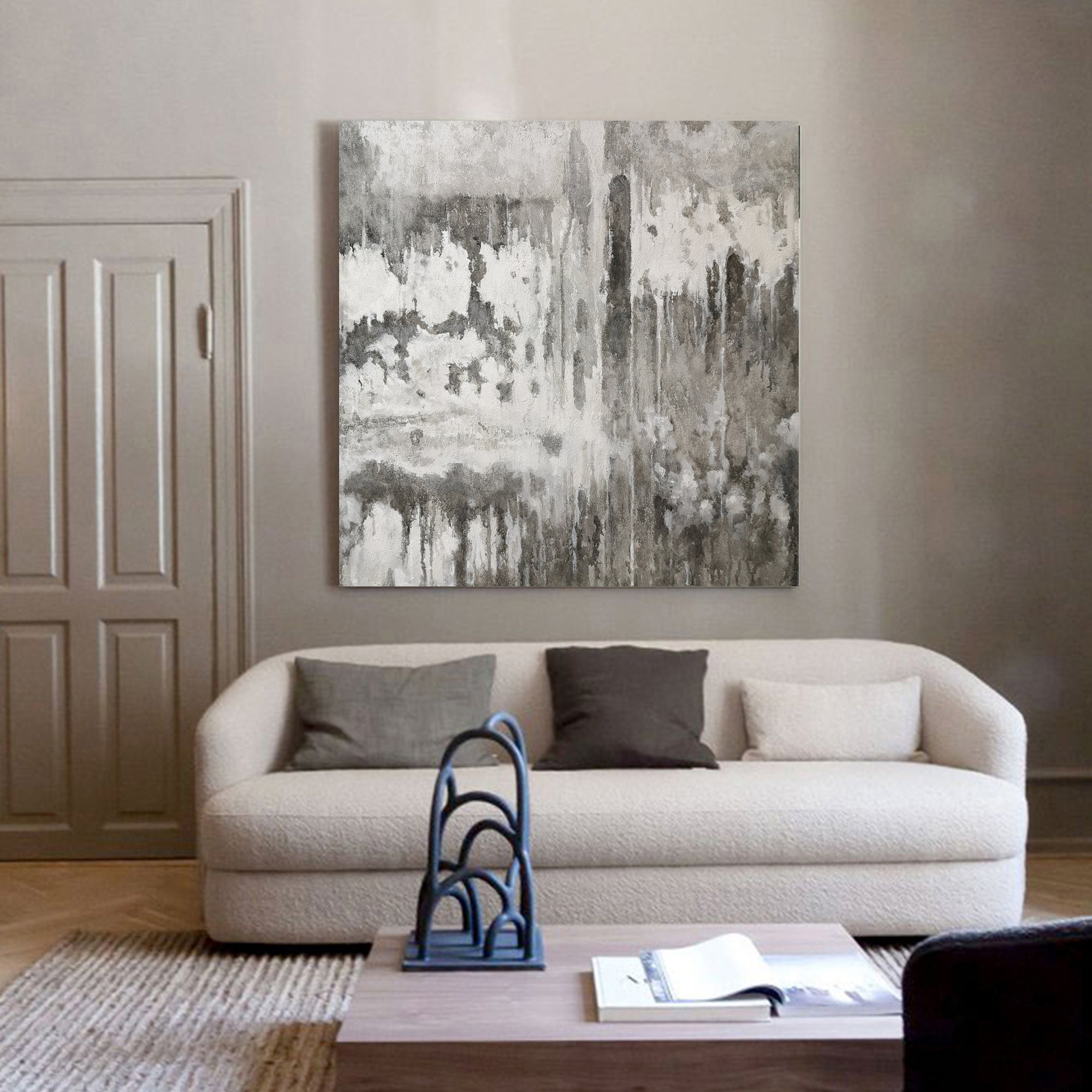 Wall Art Monochrome Woodland Haze