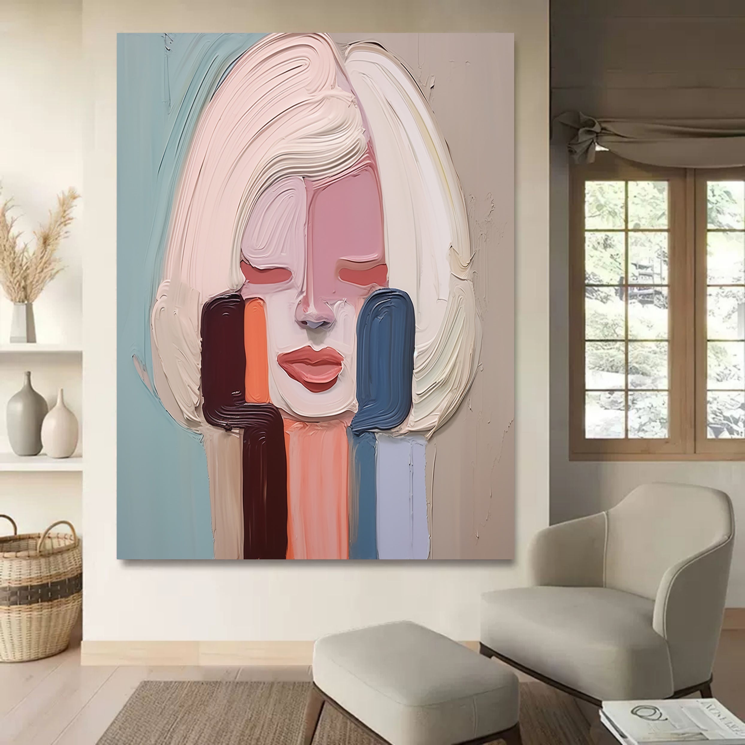 Plaster Art Texture Painting SG227 - Neutralighting