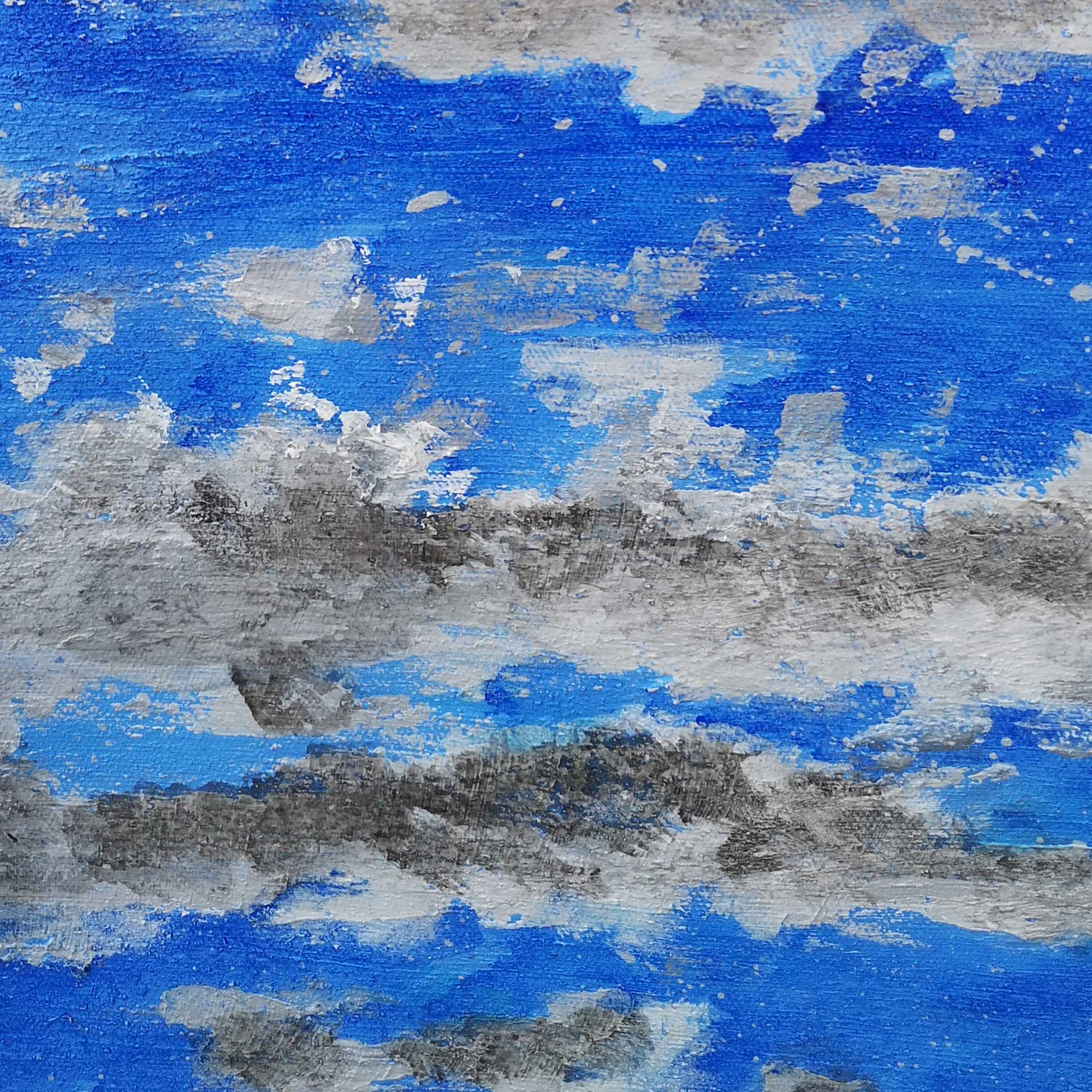 Blue Abstract Ocean Texture Painting