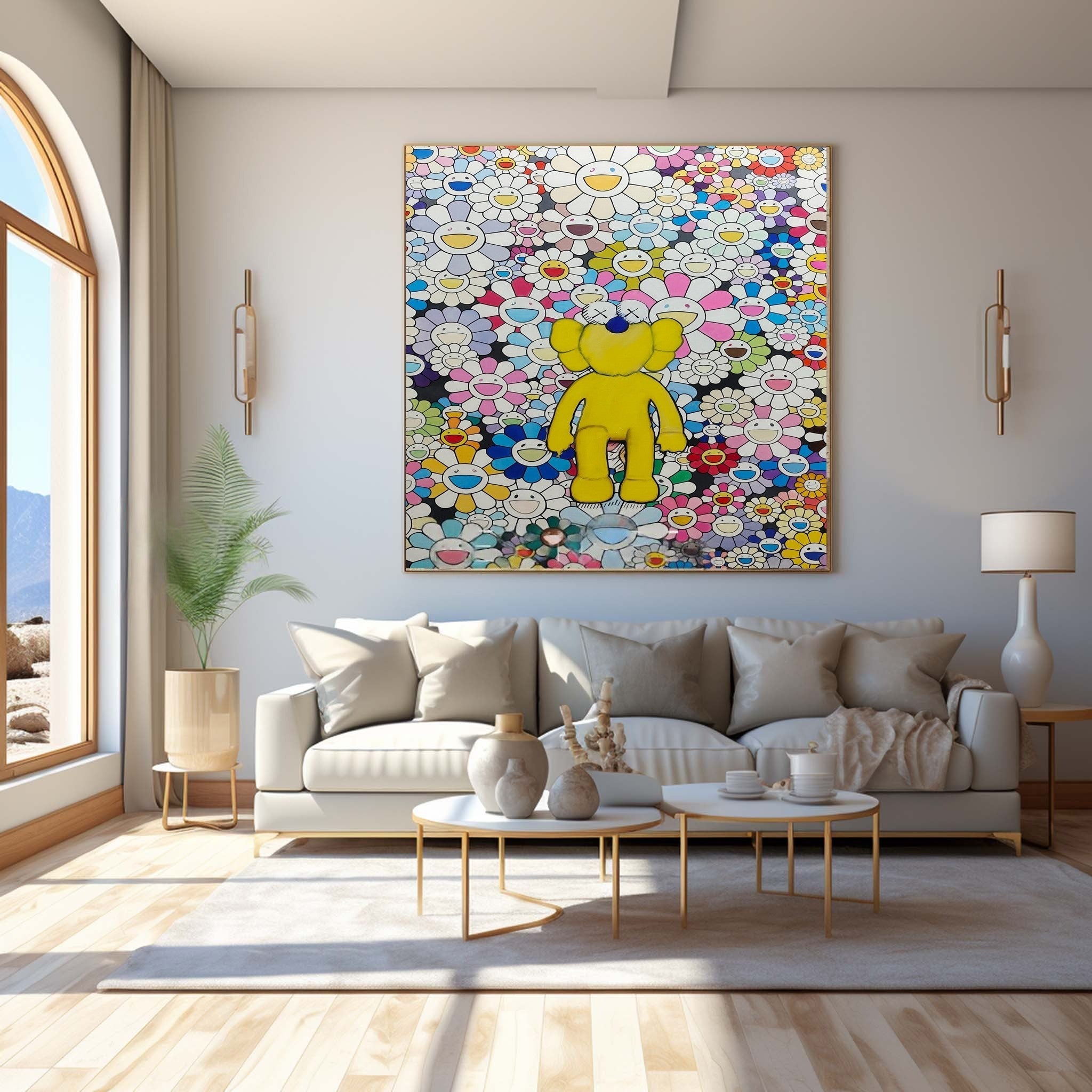 Bearbrick Takashi Murakami Pop Art Painting