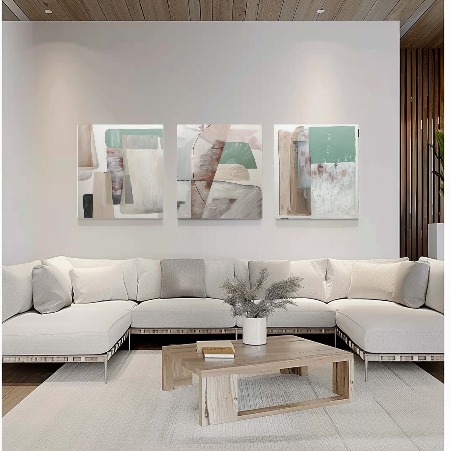 Wall Art Abstract Geometric Color Blocking Landscape