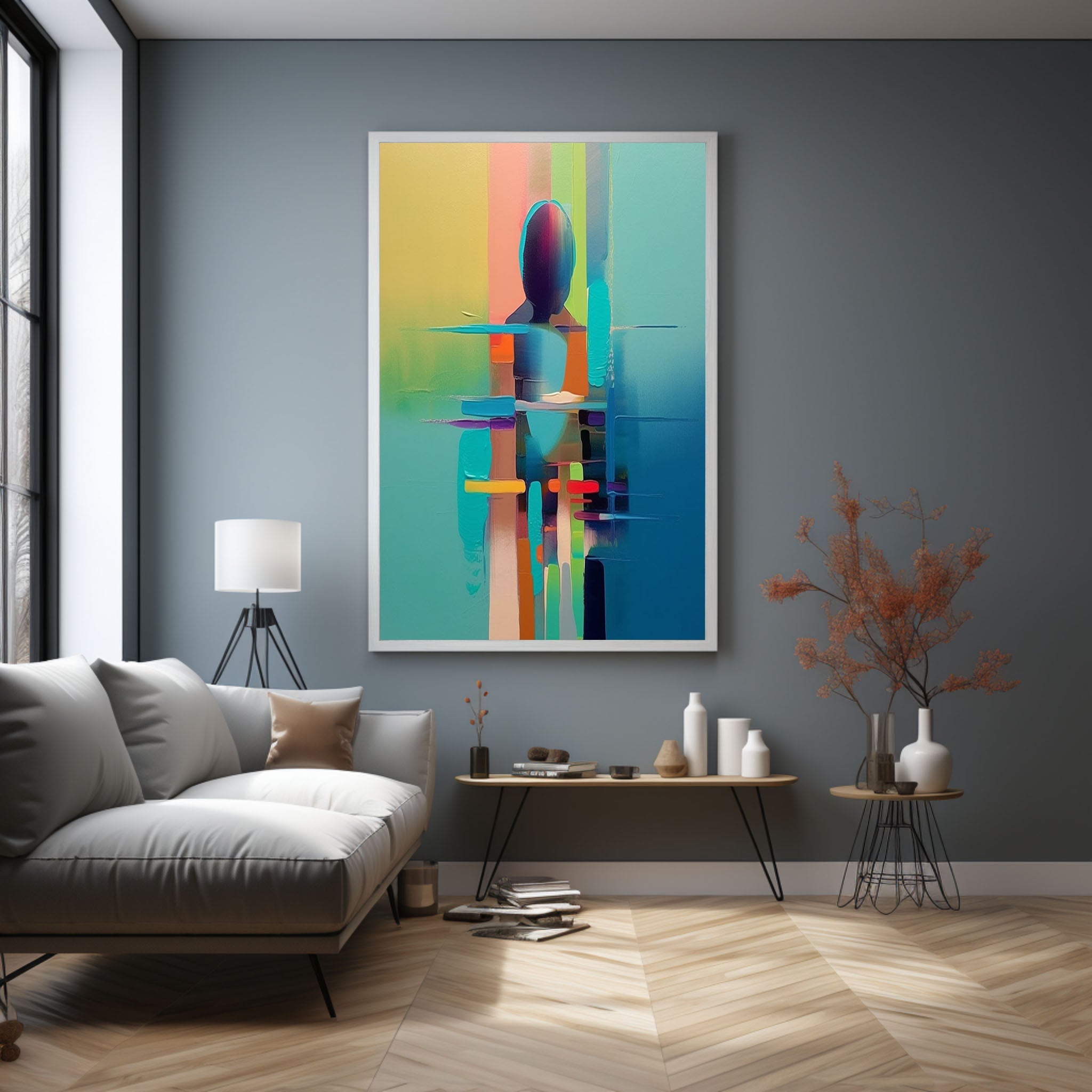Wall Art Abstract Nature Palette Serenity Linen