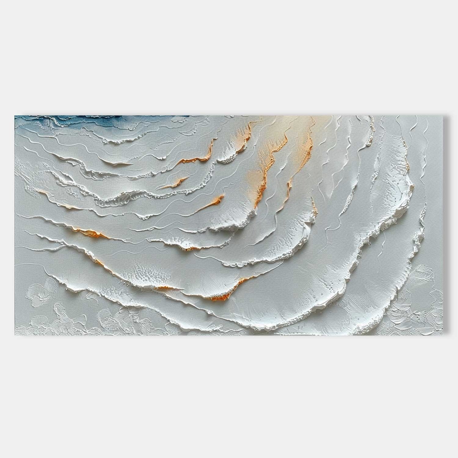 Wall Art Serene Abstract Ocean Wave Canvas