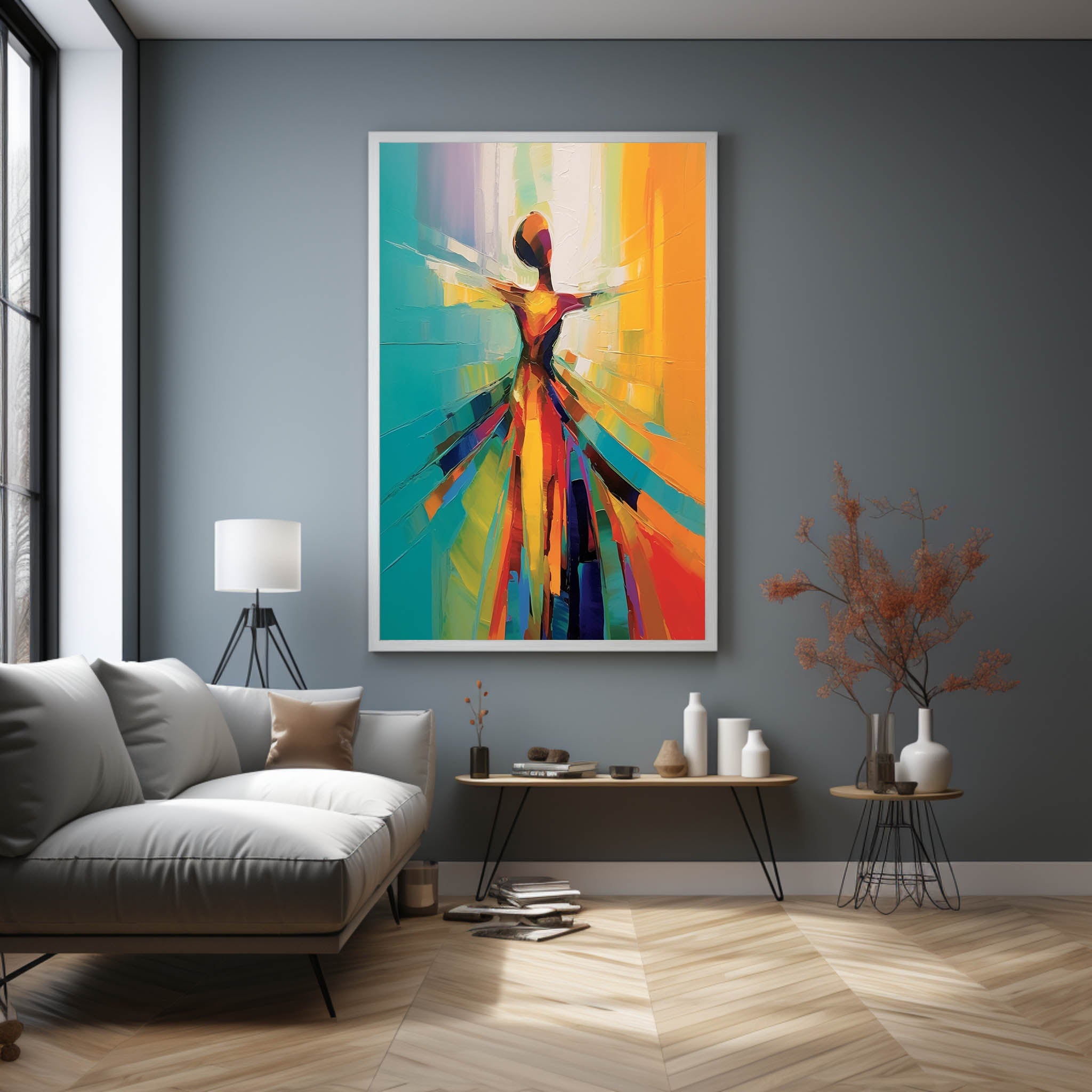 Wall Art Palette Vibrant Abstract Dynamic