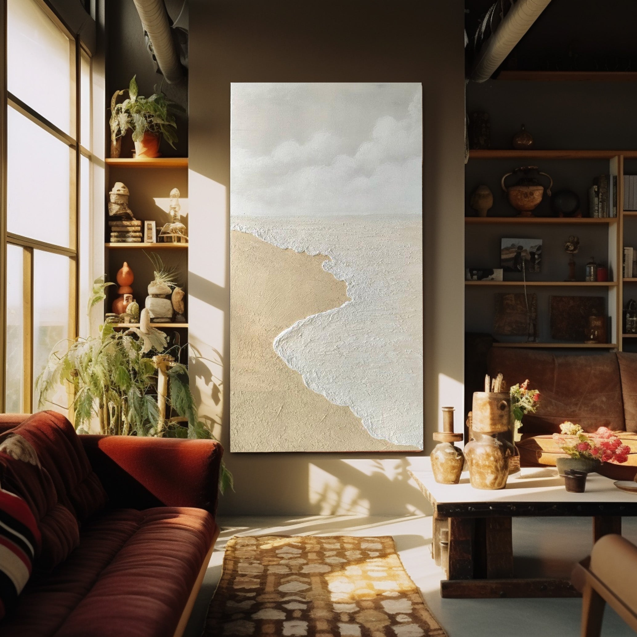 Plaster Art Texture Painting #SG253 - Neutralighting