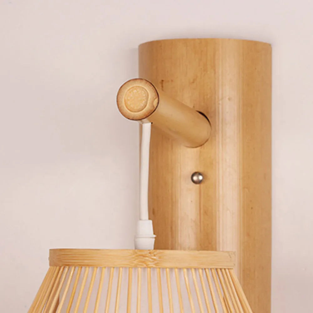 Ritta Wall Lamp Rustic, Muto Rattan Weaving LED, Hallway Wall Sconce - Neutralighting