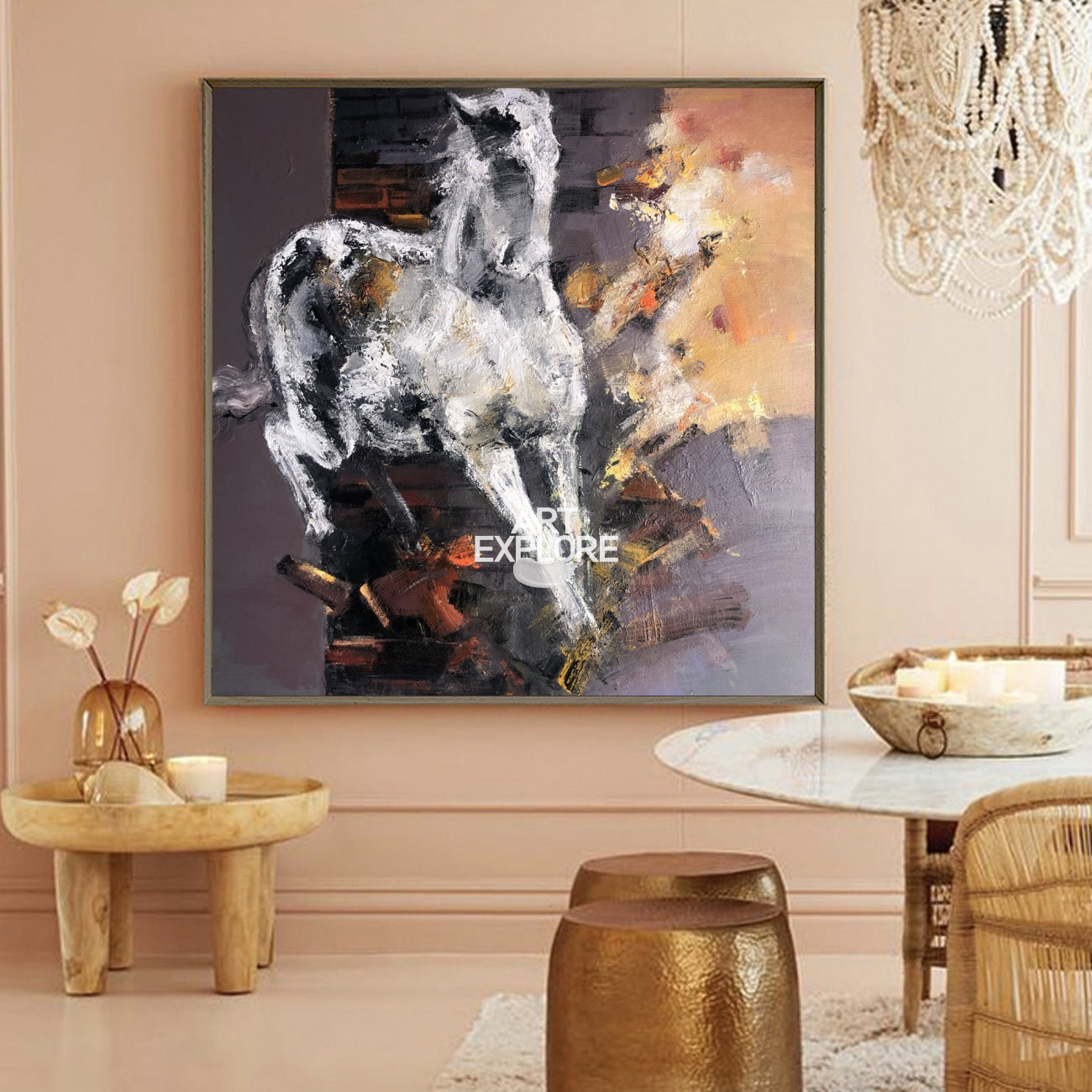 Modern Horse Abstract Painting