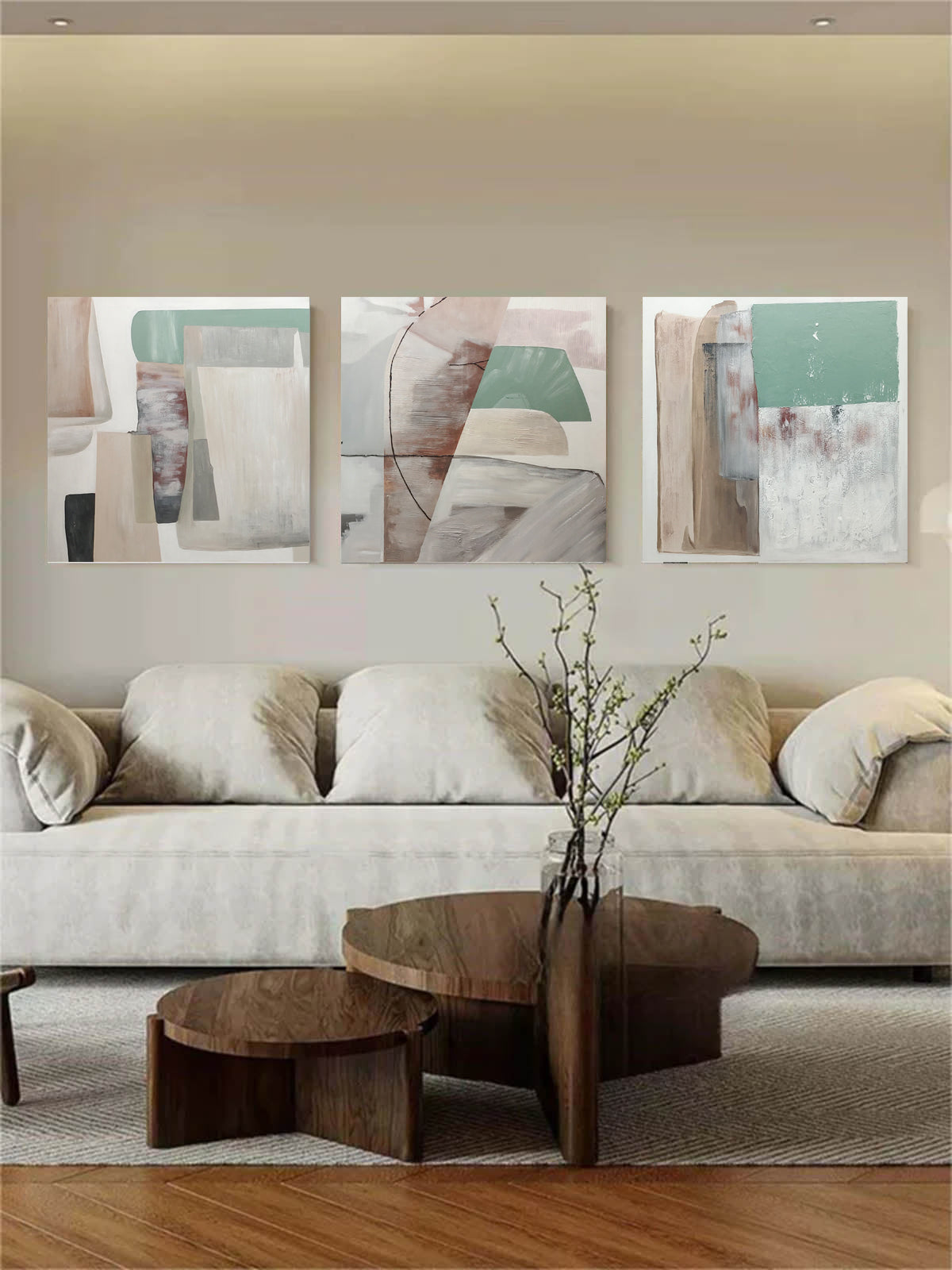 Wall Art Abstract Geometric Color Blocking Landscape