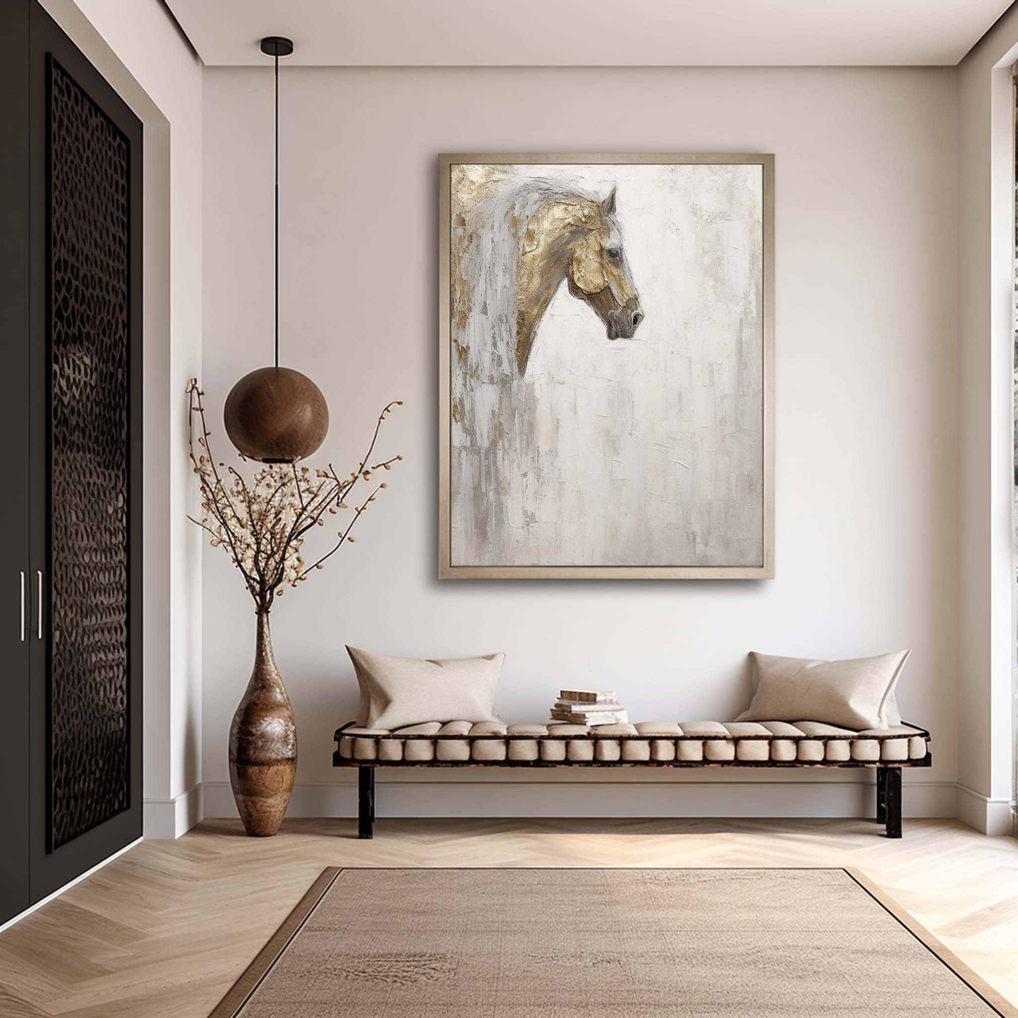 Wall Art Wabi-Sabi Horse Warm Animal Cozy