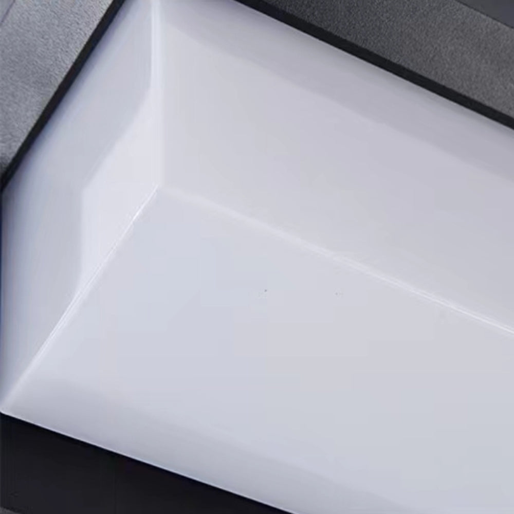 Ray Modern Sensor Rectangular Metal Outdoor Wall Lamp, Black/White - Neutralighting
