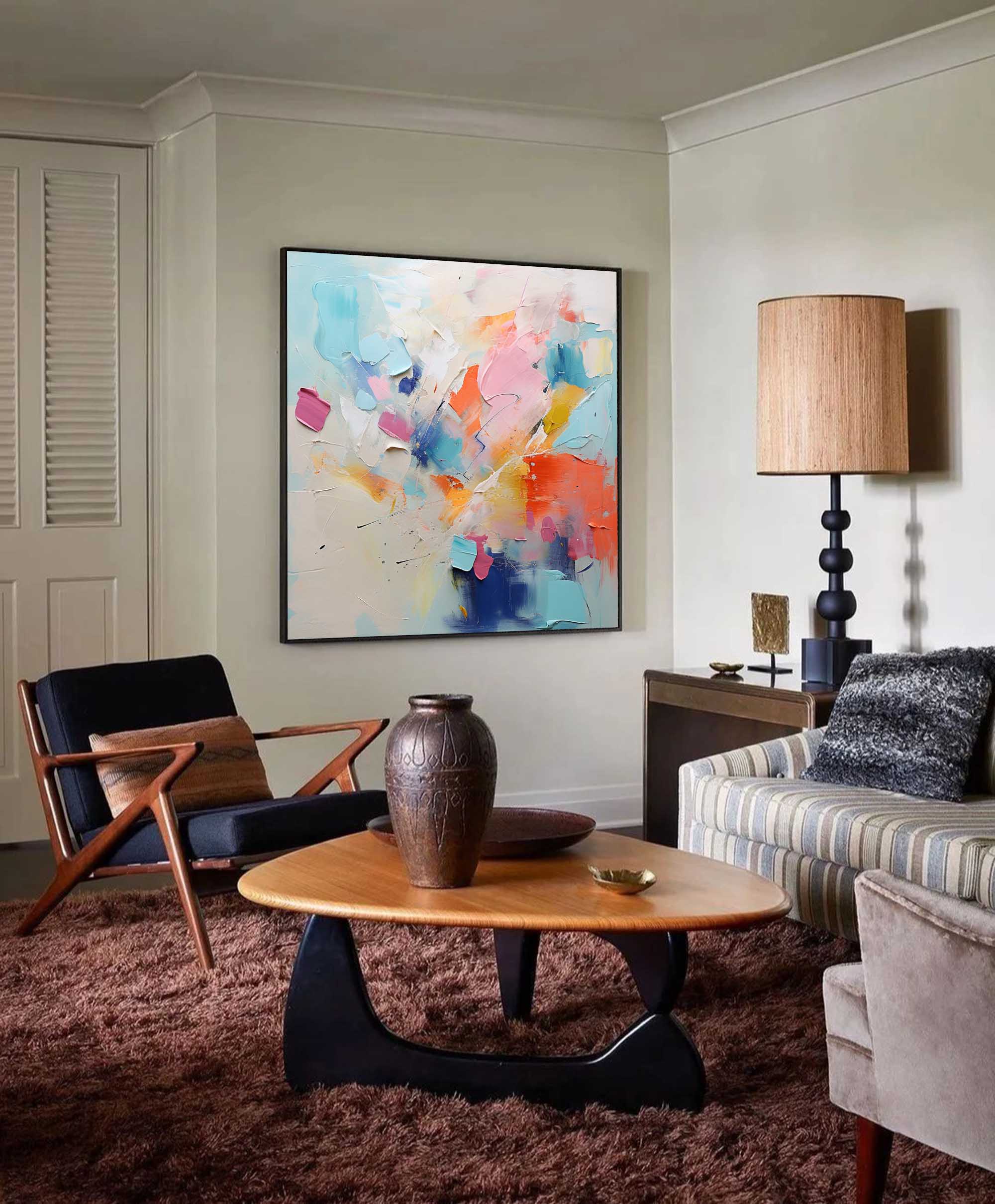 Abstract Canvas Art AB193 - Neutralighting