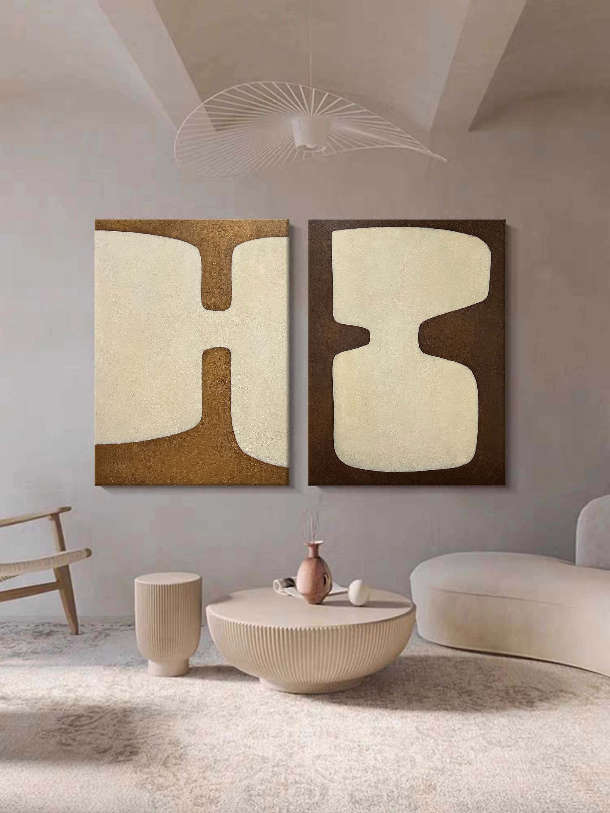 Abstract Painting Set Of 2 SP149 - Neutralighting