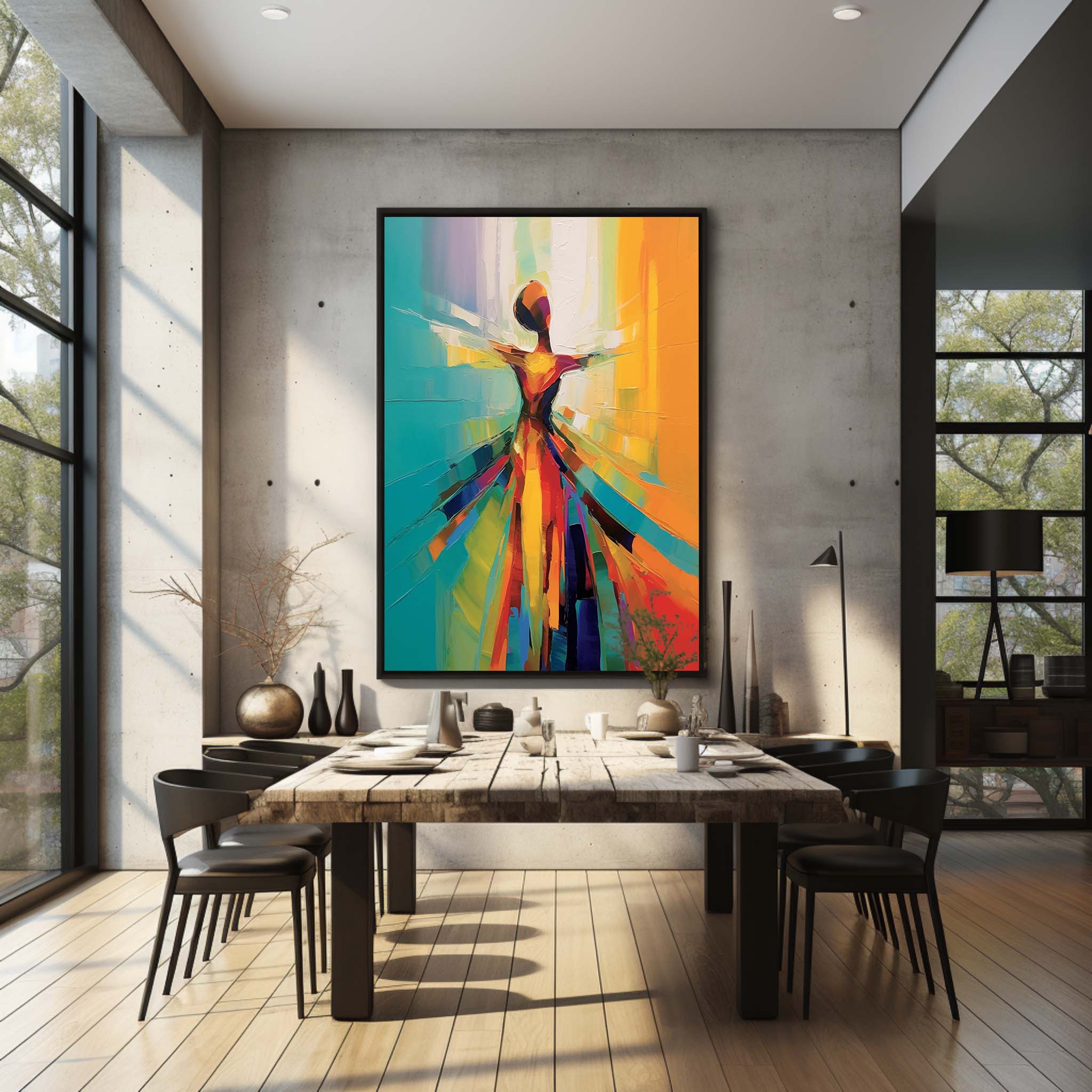 Wall Art Palette Vibrant Abstract Dynamic