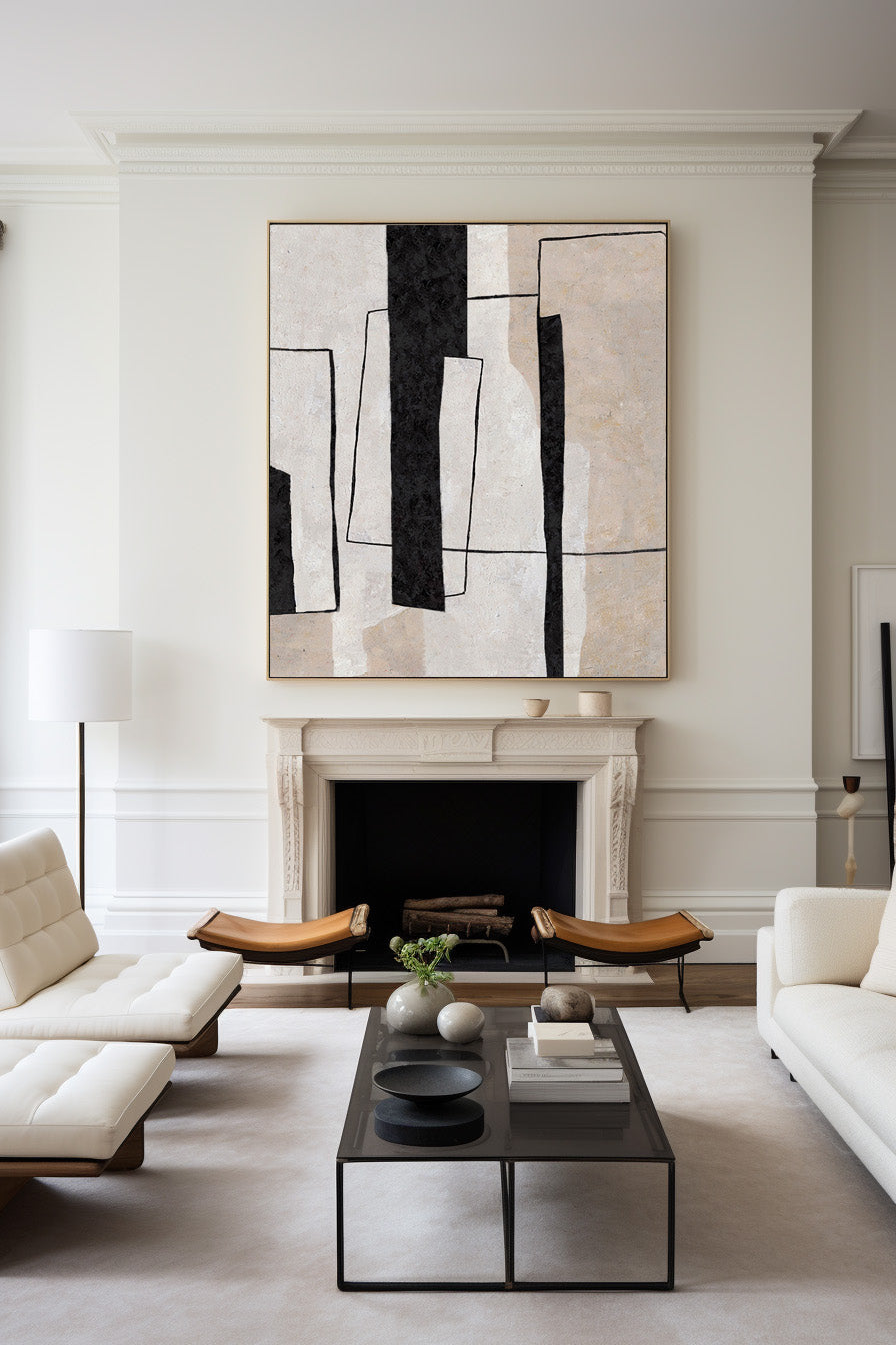 Minimalist Geometric Painting ABAV33 - Neutralighting