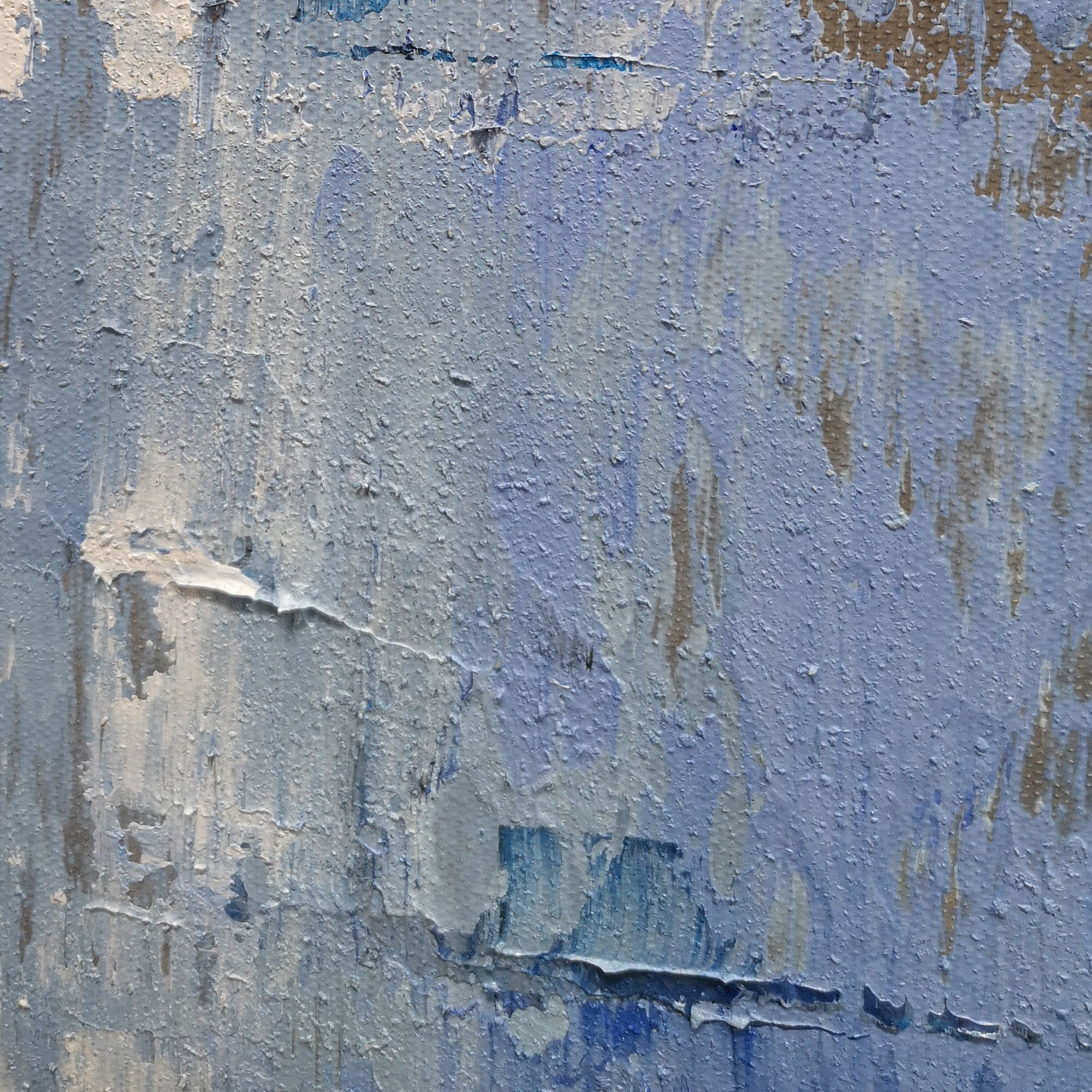 Blue Grey Abstract Textured Painting