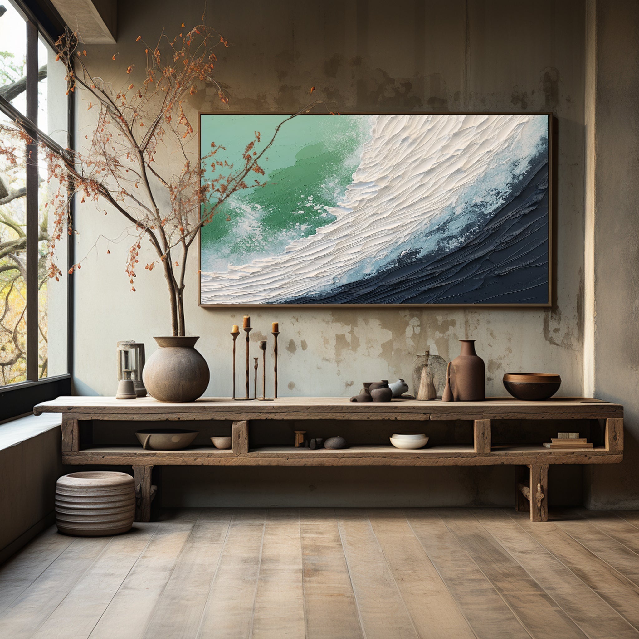 Plaster Art Texture Painting SG237 - Neutralighting