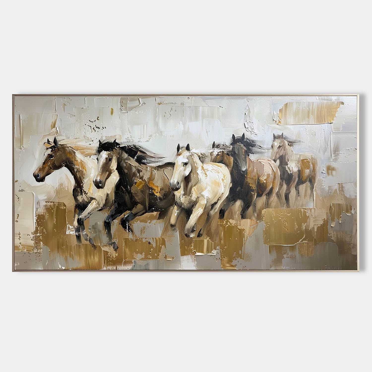 Wall Art Contemporary Horse Warm Impressionist
