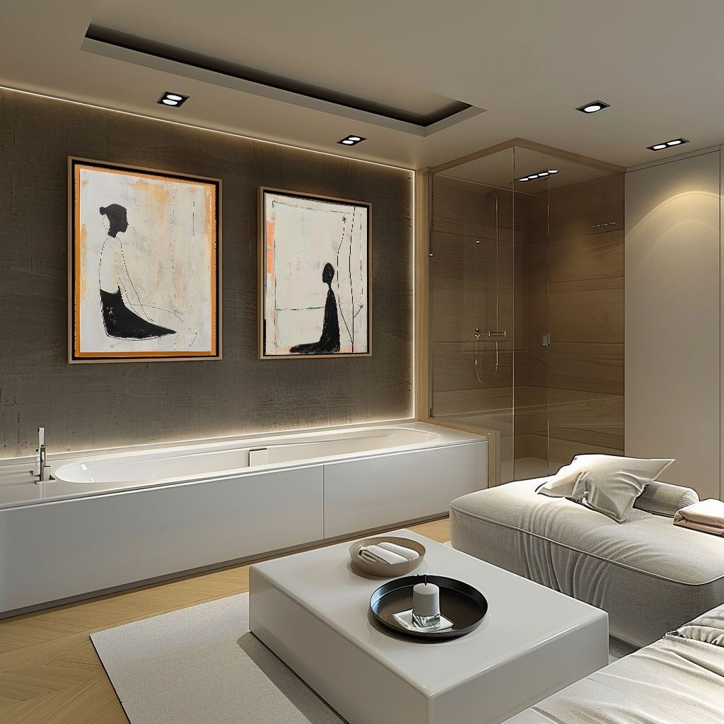 Wall Art Minimalist Textured Figurative