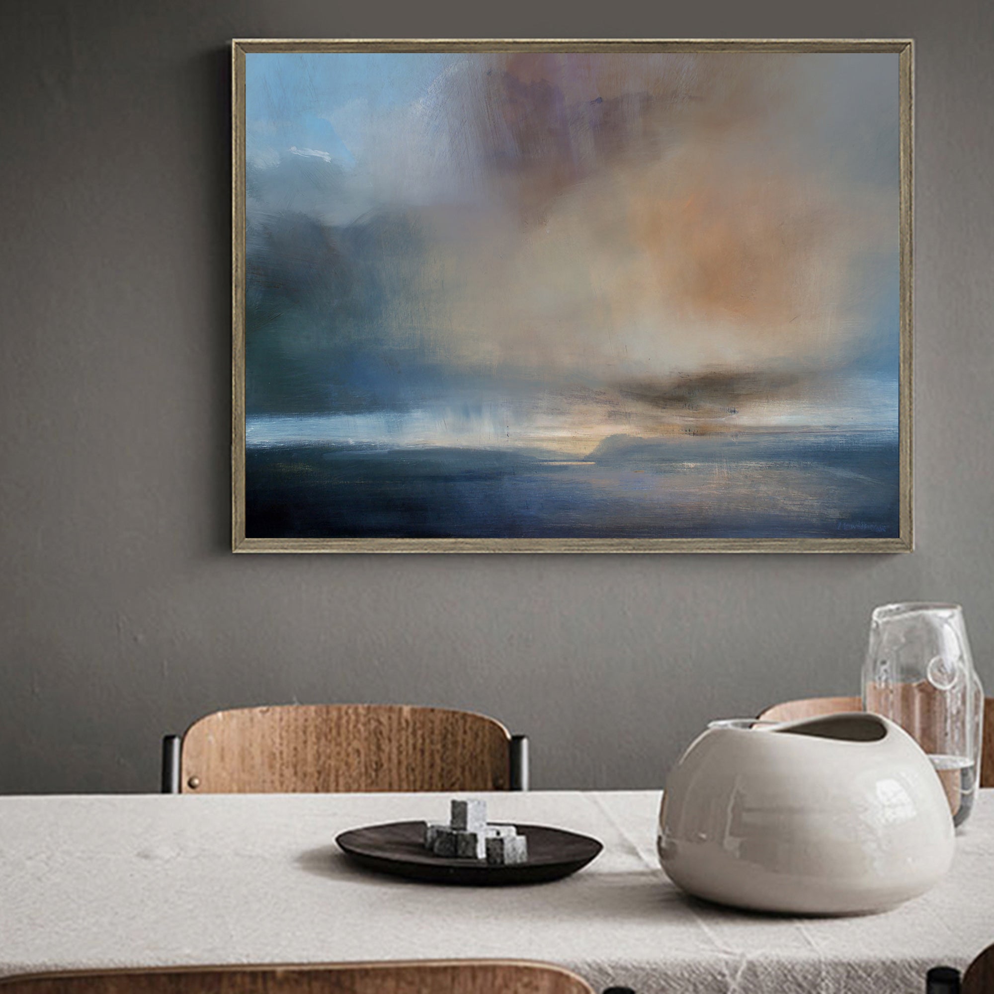 Abstract Sea Canvas Painting ABSH27 - Neutralighting