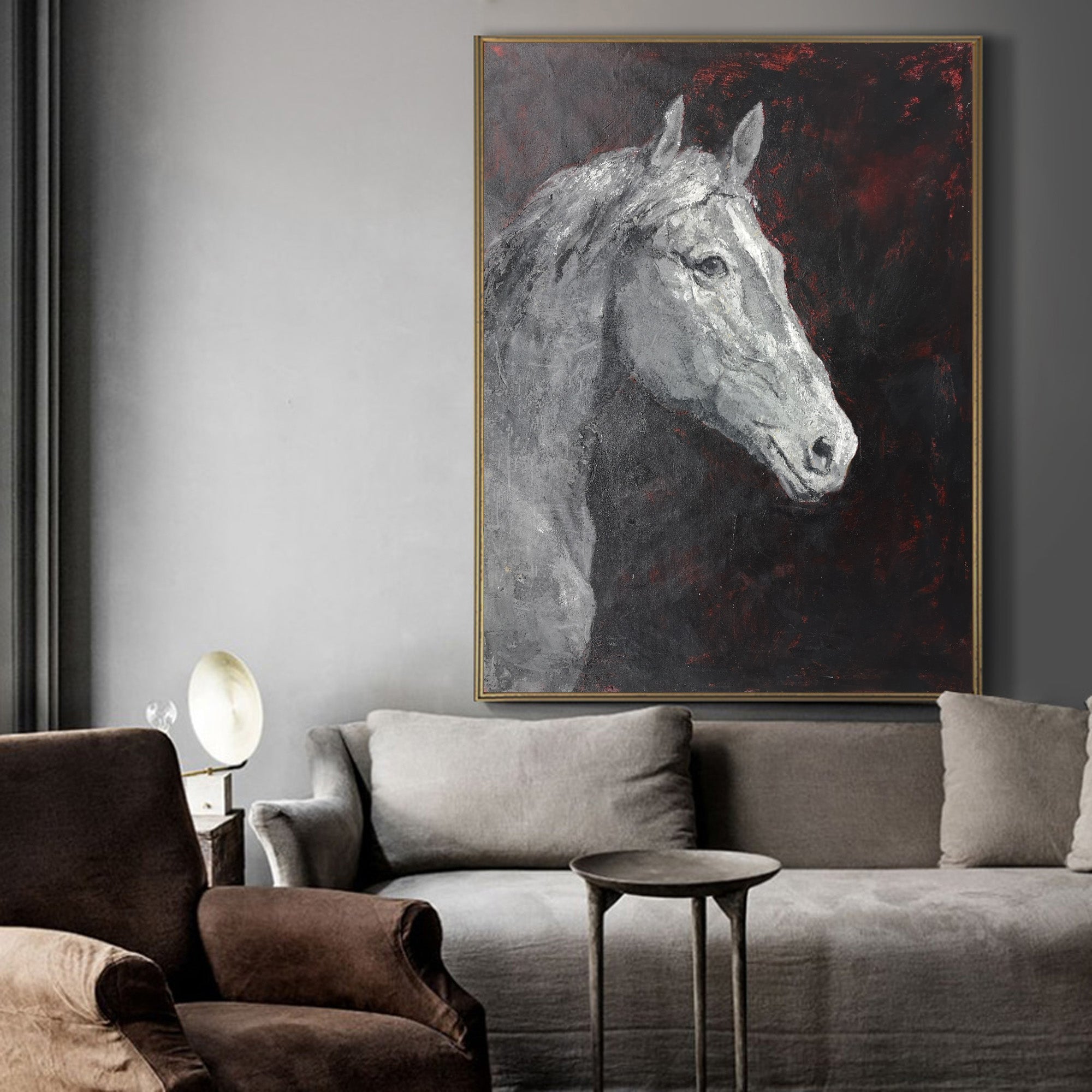 Modern Horse Portrait Art ANH28 - Neutralighting