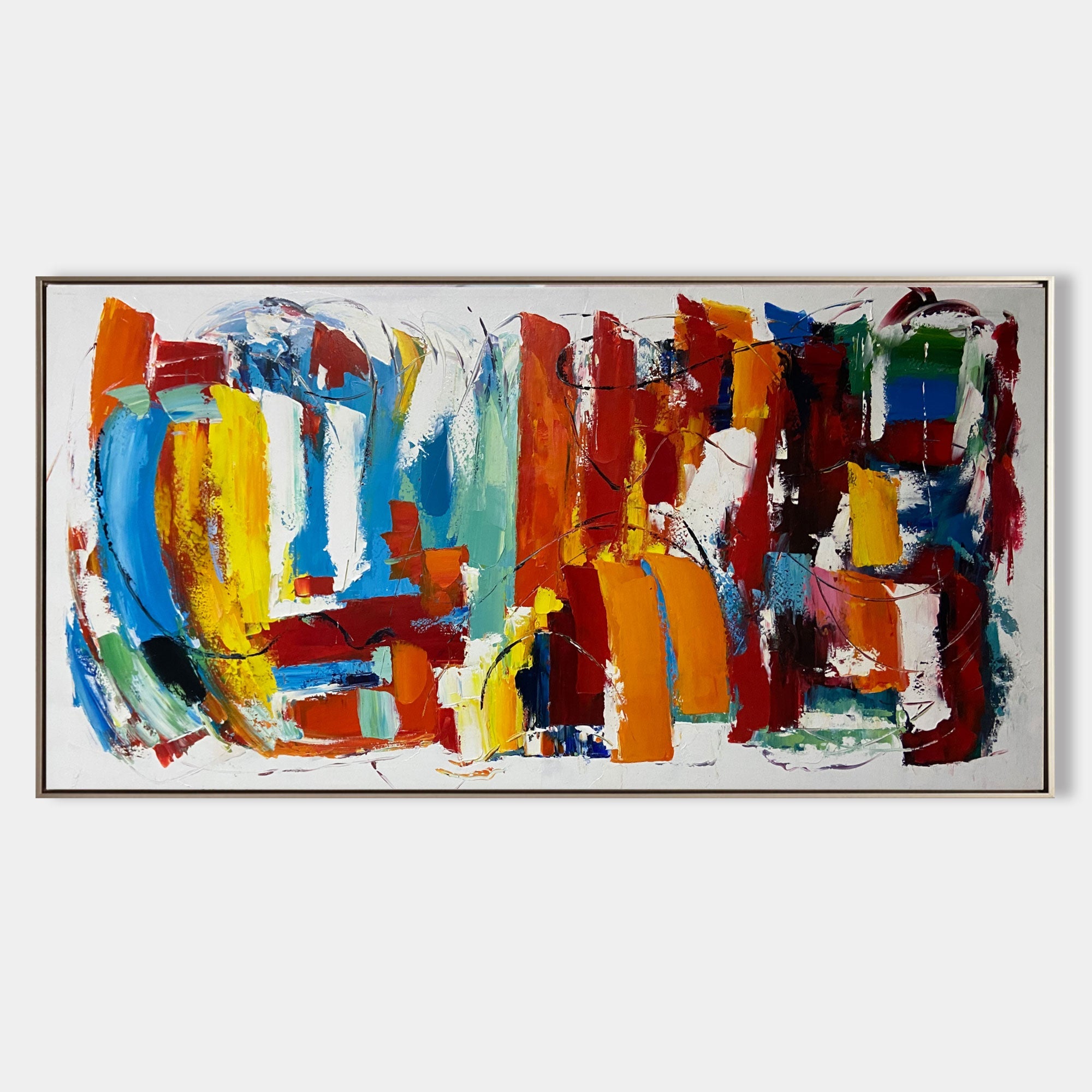 Wall Art Multicolor Abstract Energetic Pop